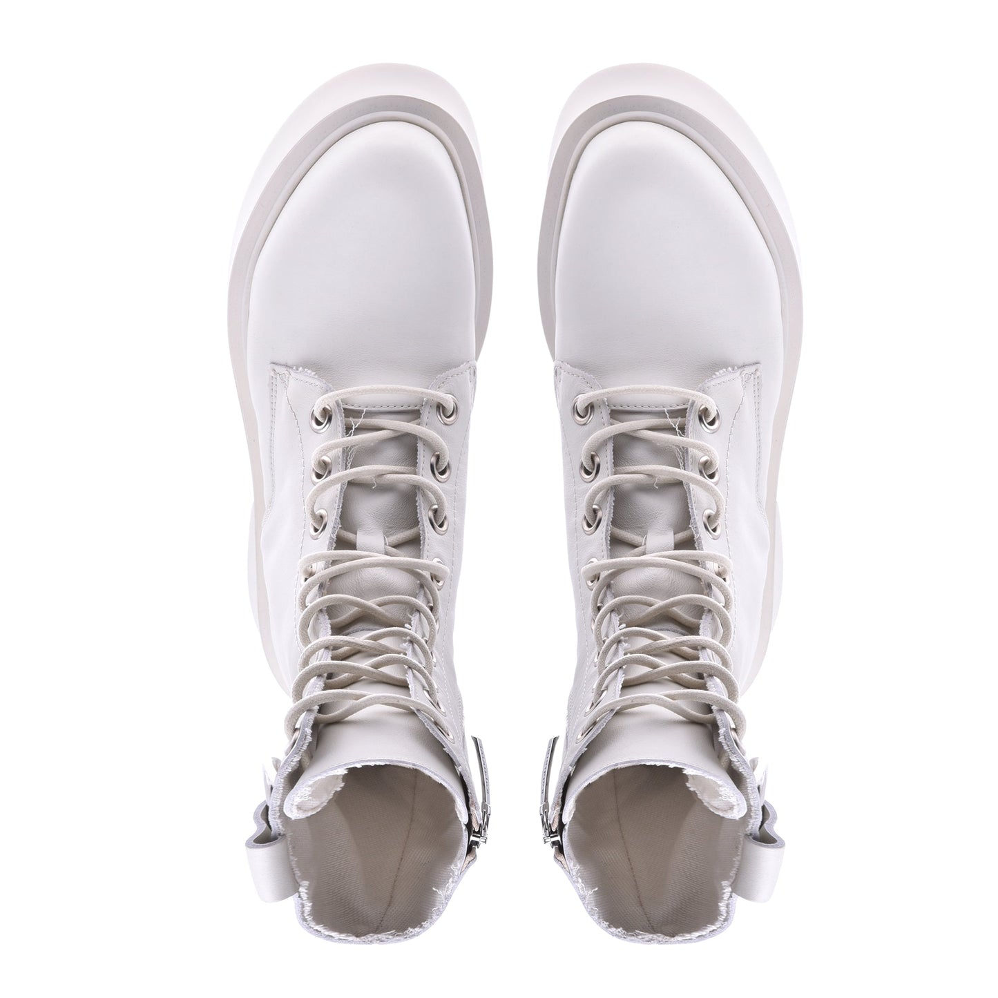 Rangers in pelle bianco latte