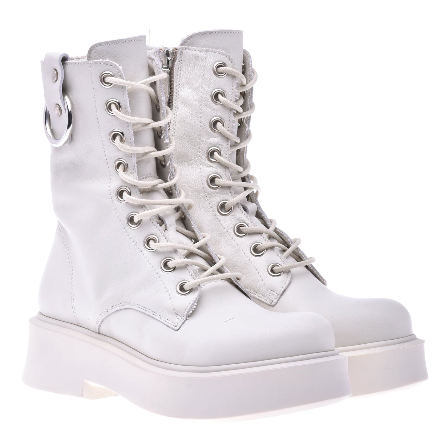 Rangers in pelle bianco latte