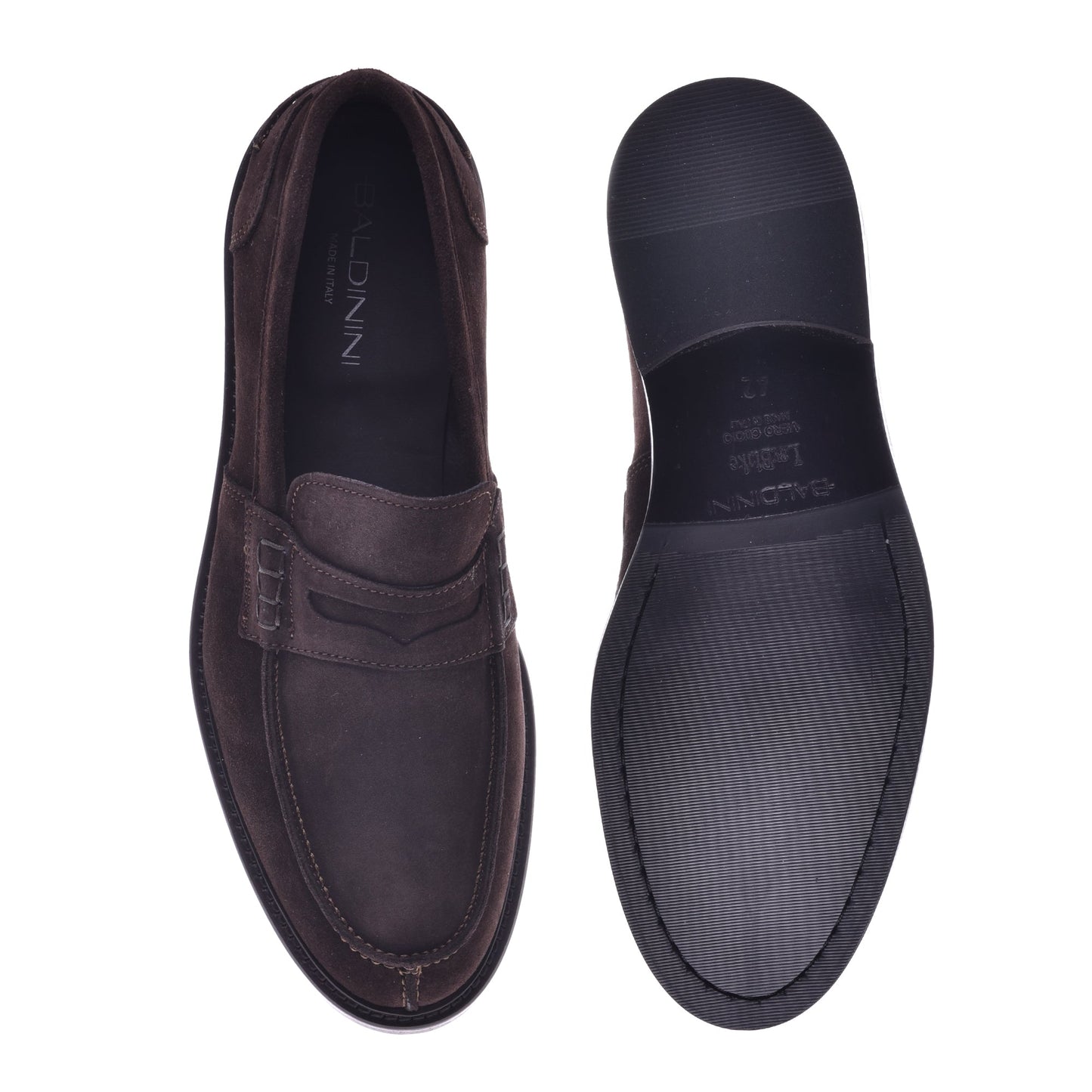 Dark brown suede loafers