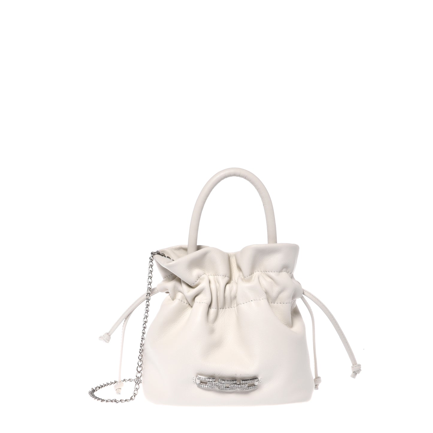 Borsa in pelle bianca