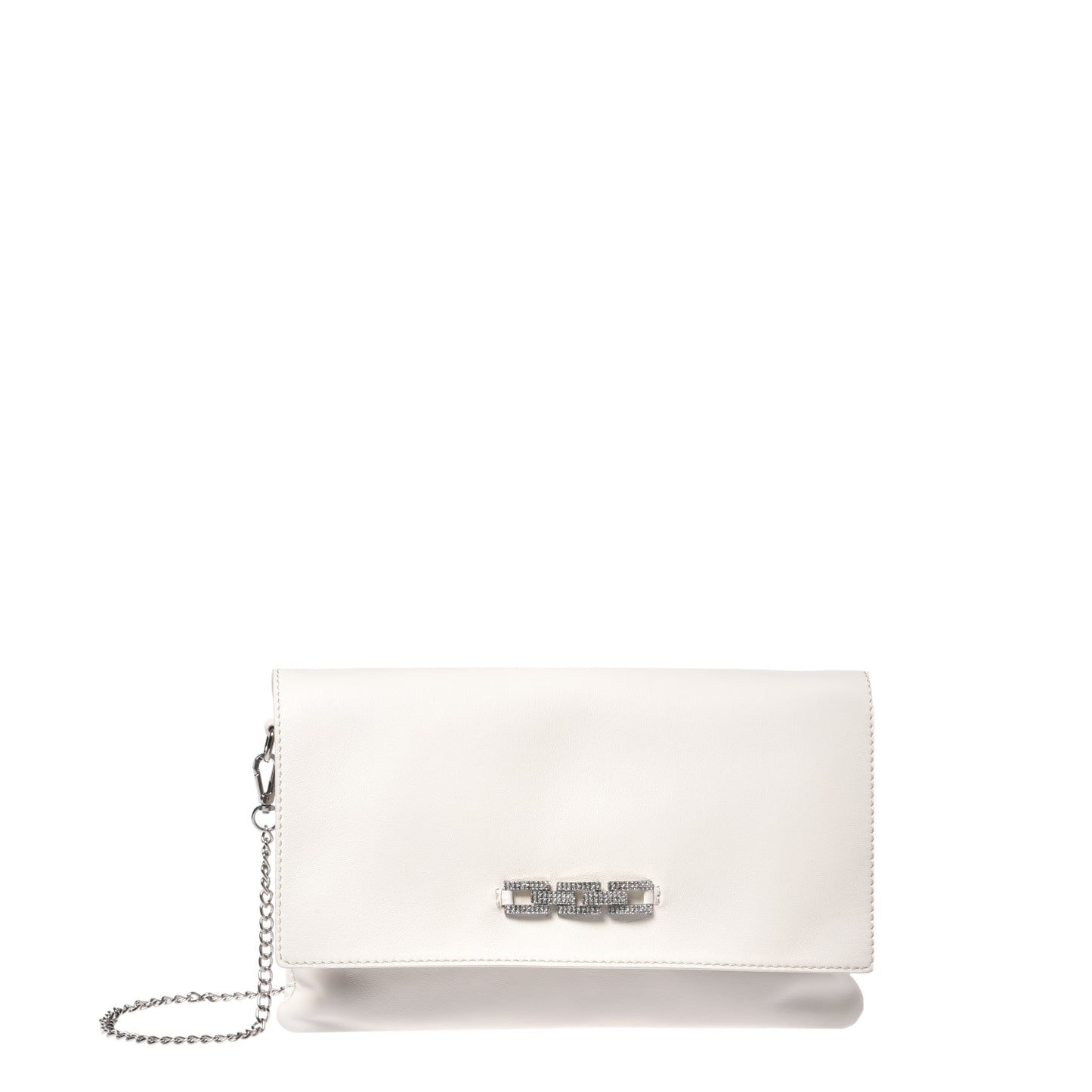 Borsa in pelle bianca