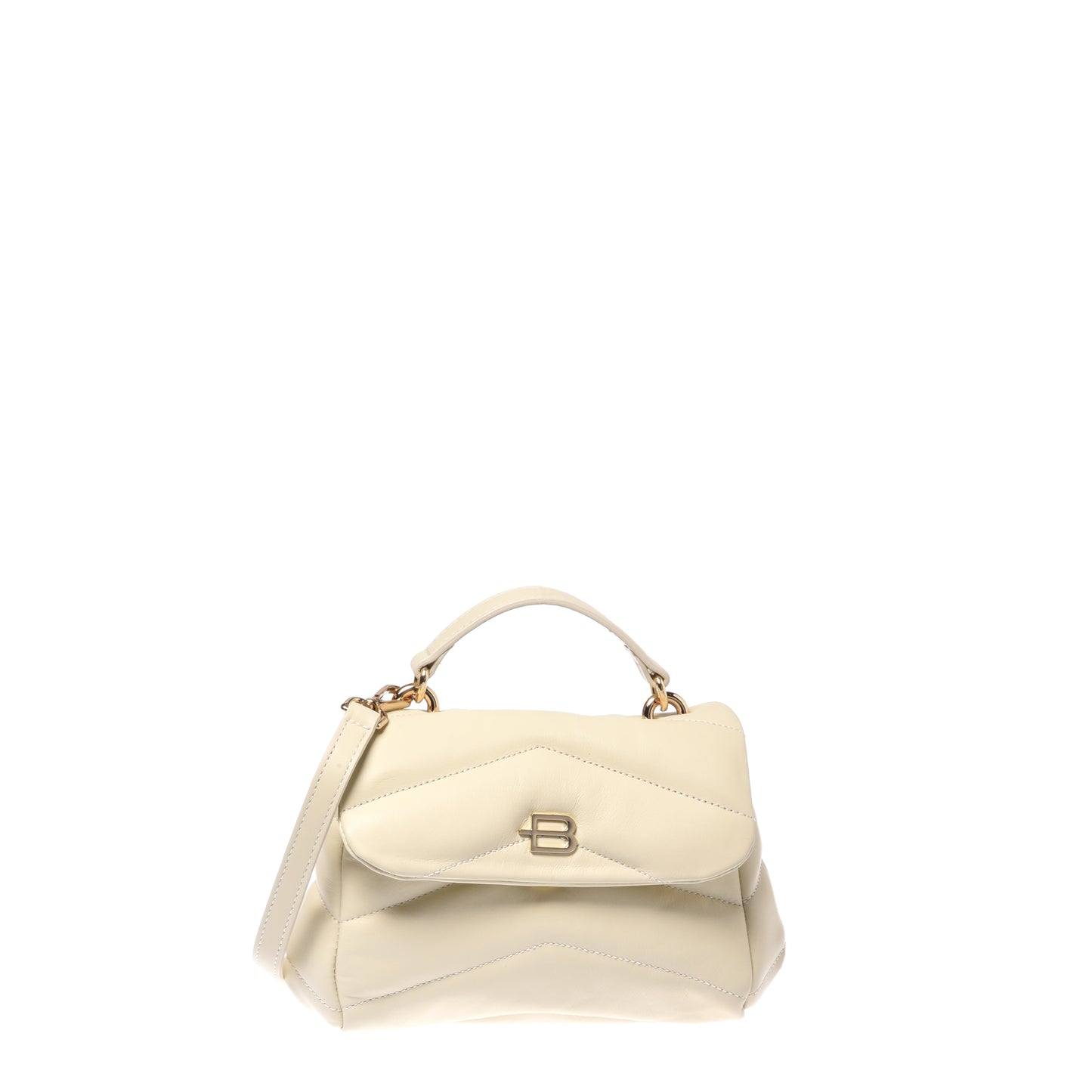 Off-white quilted leather shoulder bag