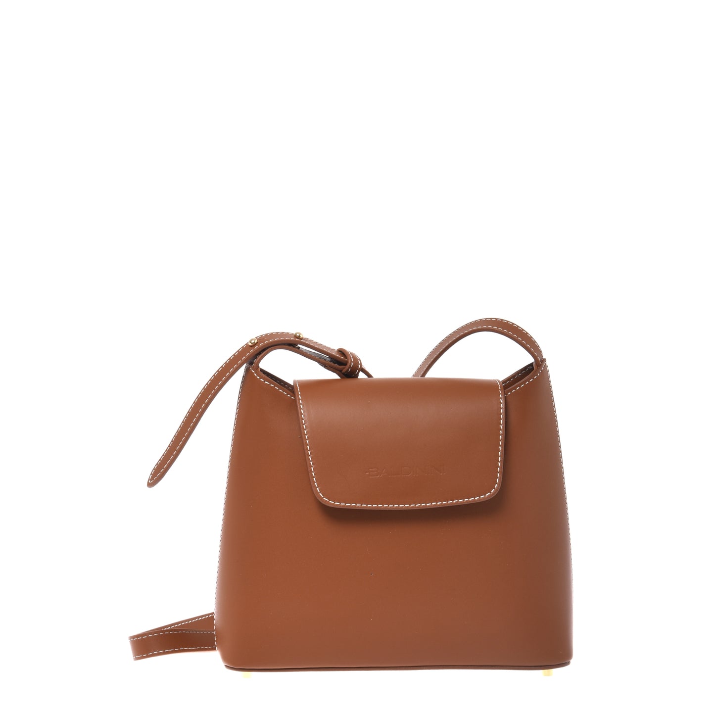Brown leather shoulder bag