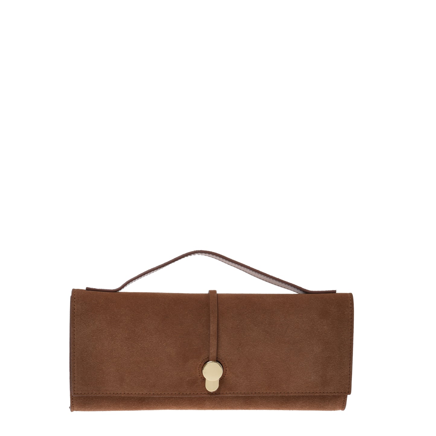 Brown nappa leather pouch