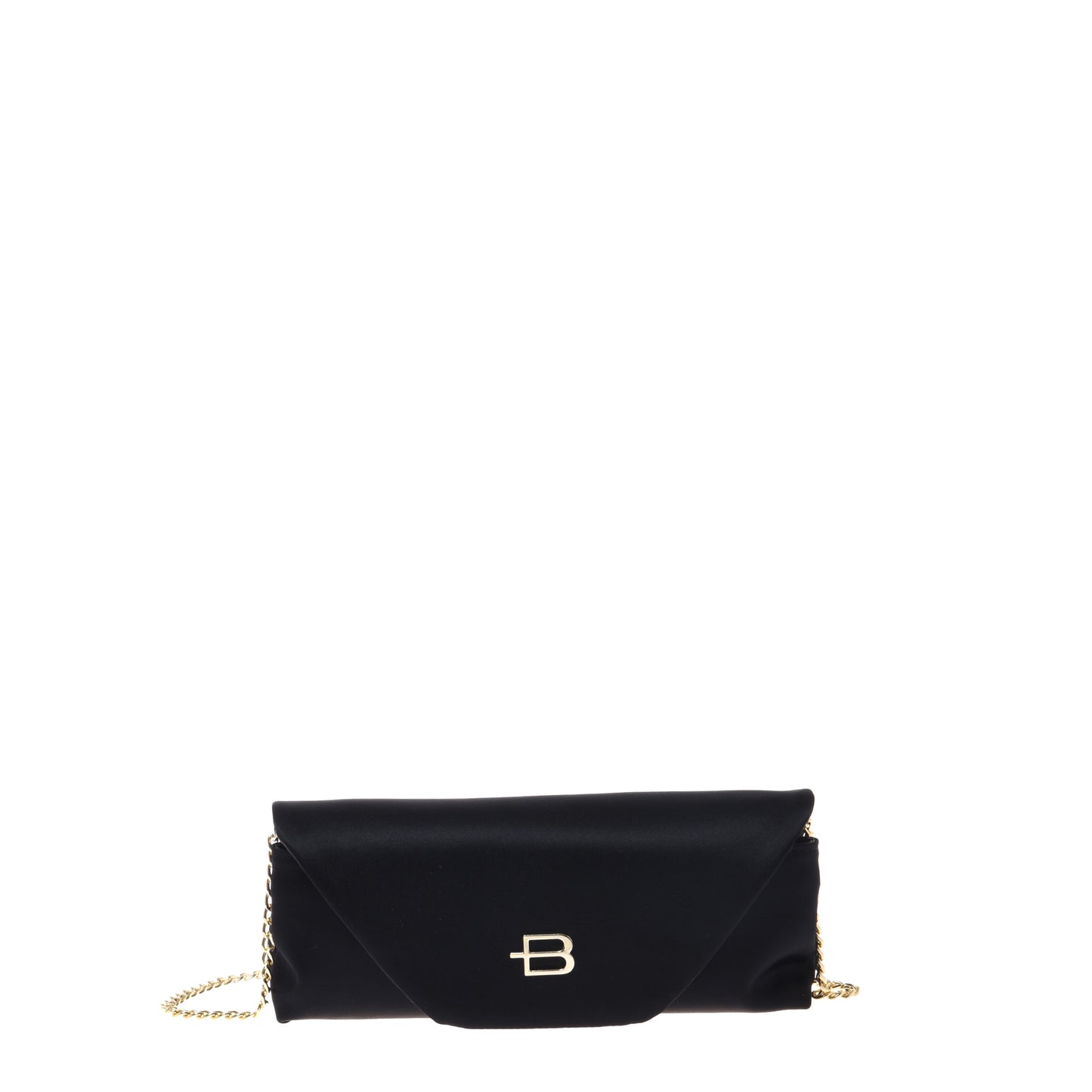 Black satin pouch
