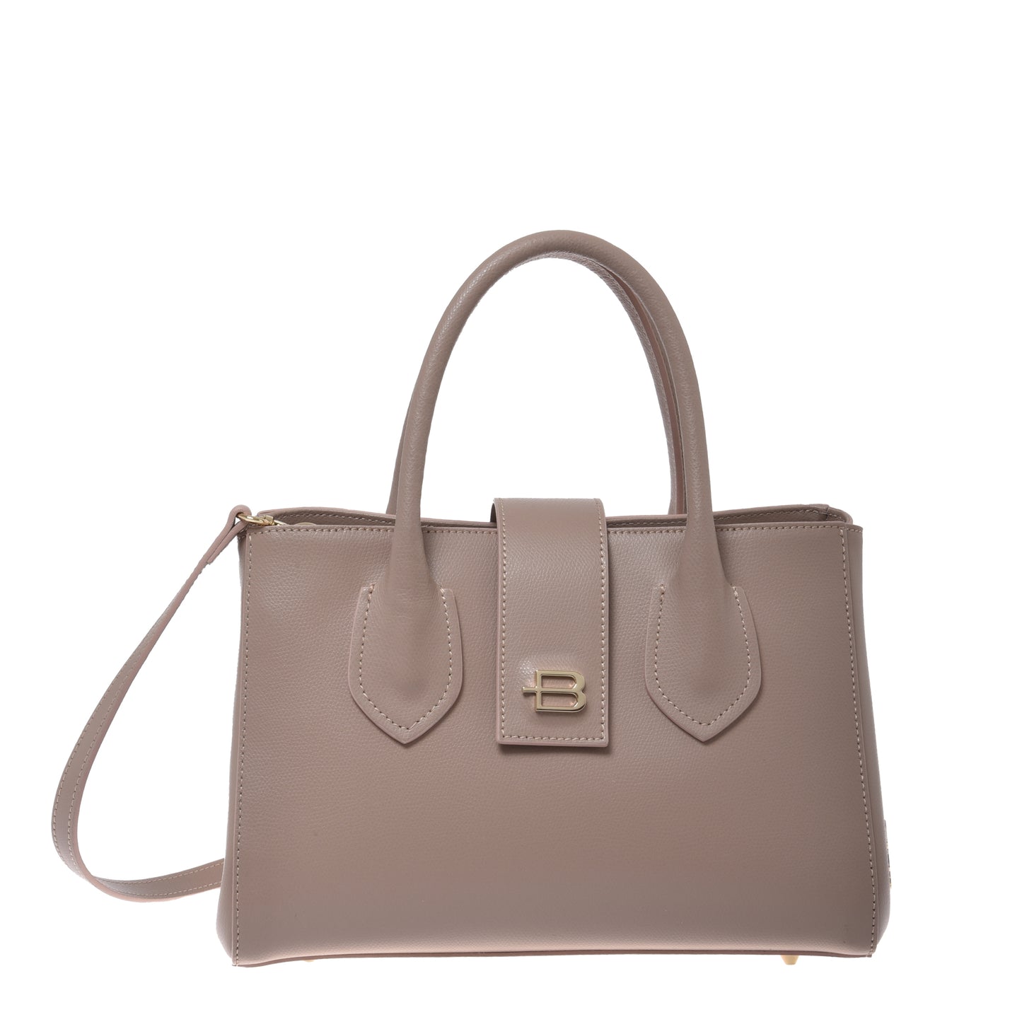 Nude palmellato leather handbag