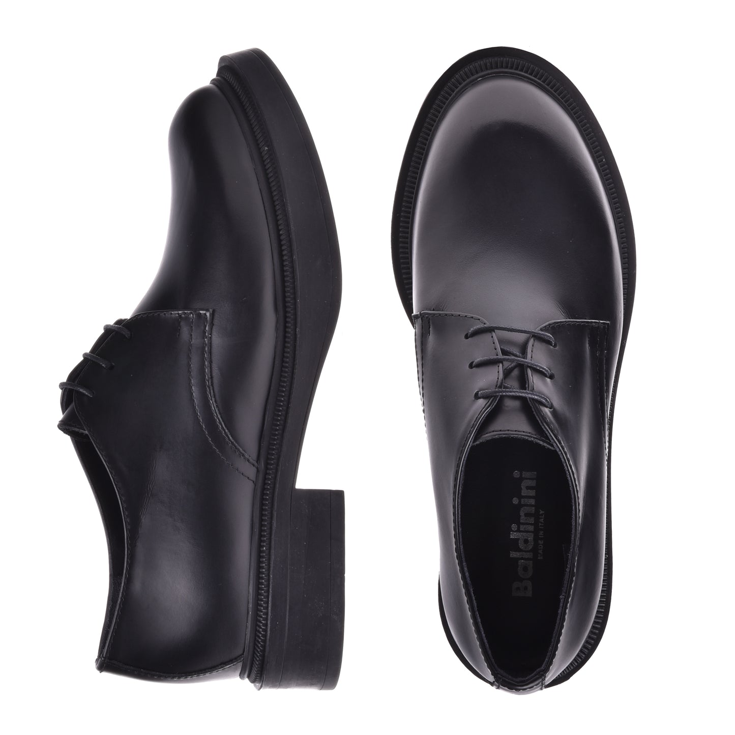 Scarpe Oxford in pelle di vitello nera