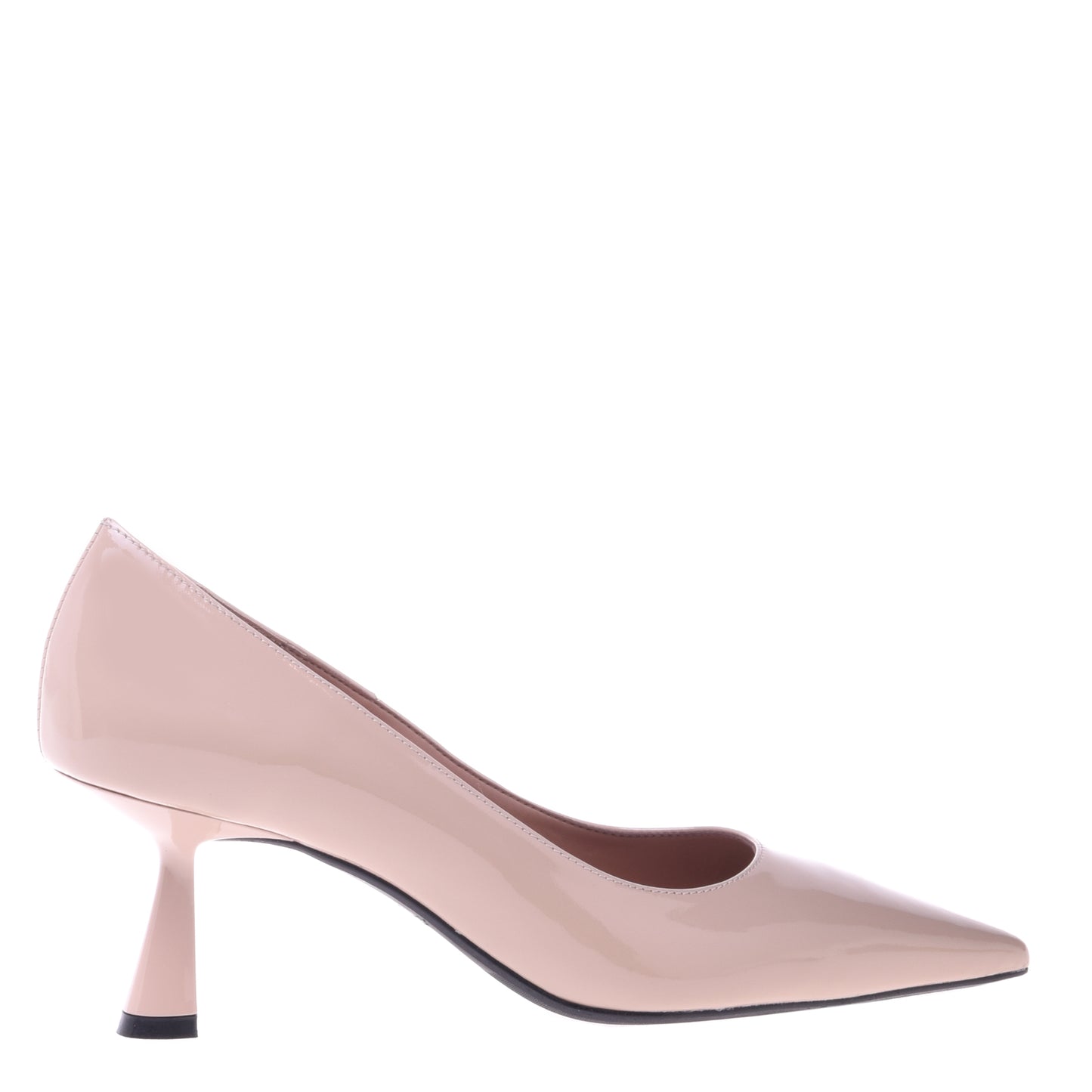 Décolleté in vernice beige