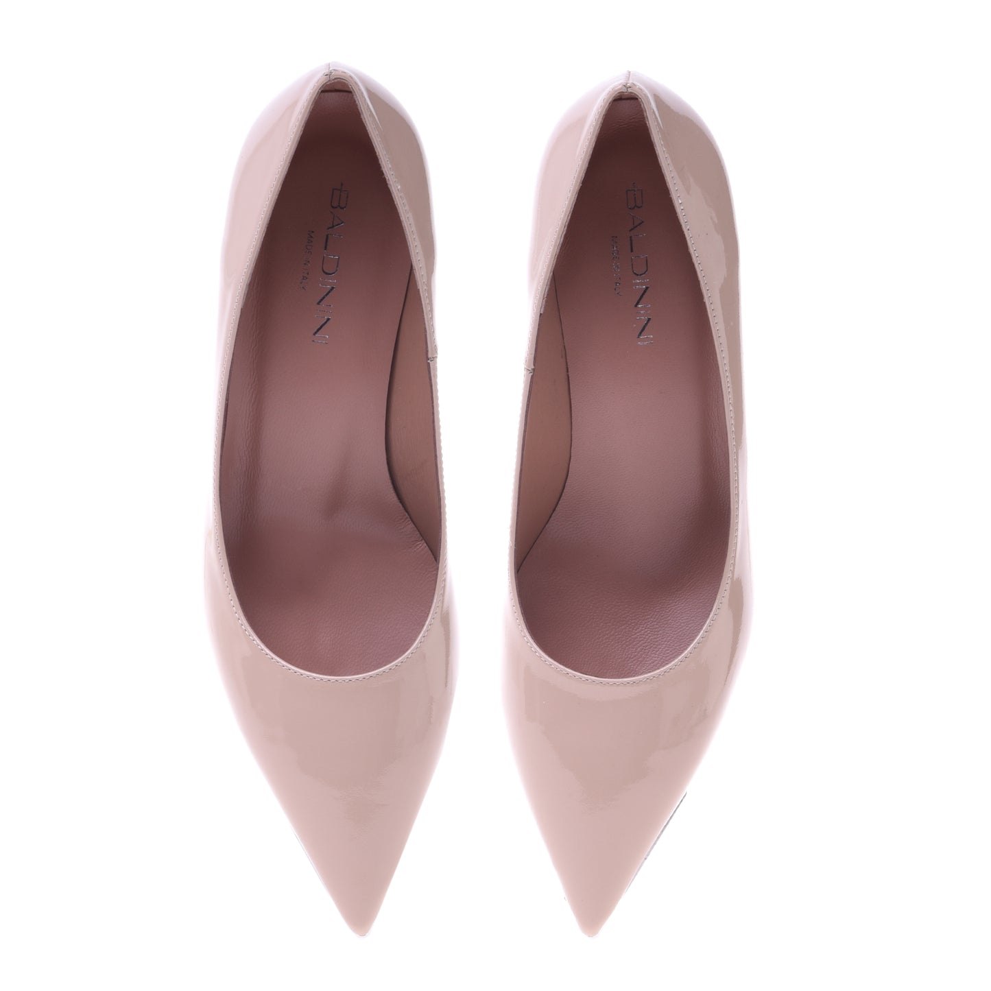 Décolleté in vernice beige