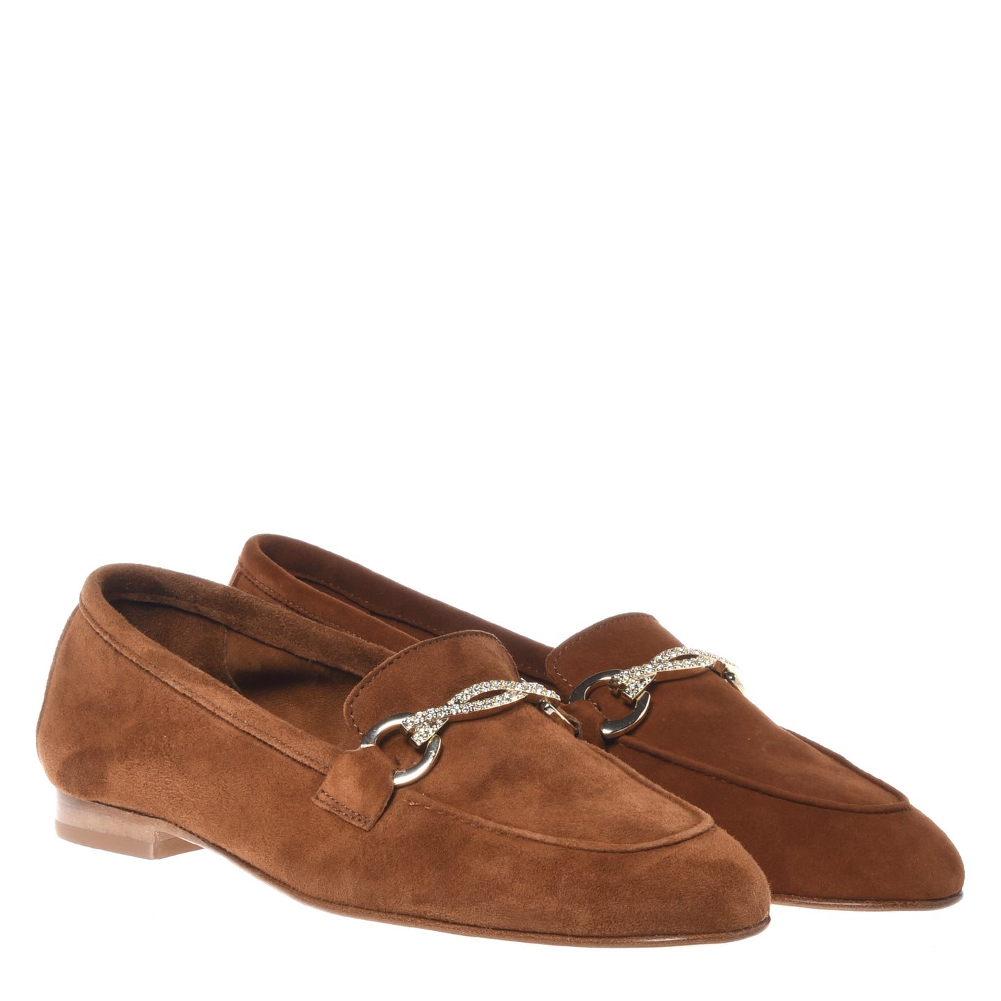 Mocassino in pelle scamosciata grigio chiaro