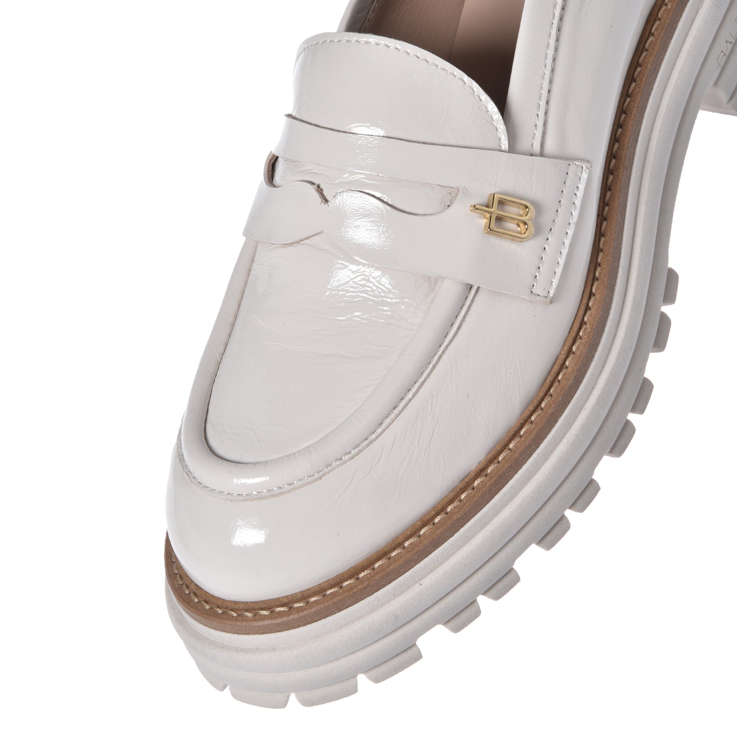 Mocassino in naplak bianco sporco