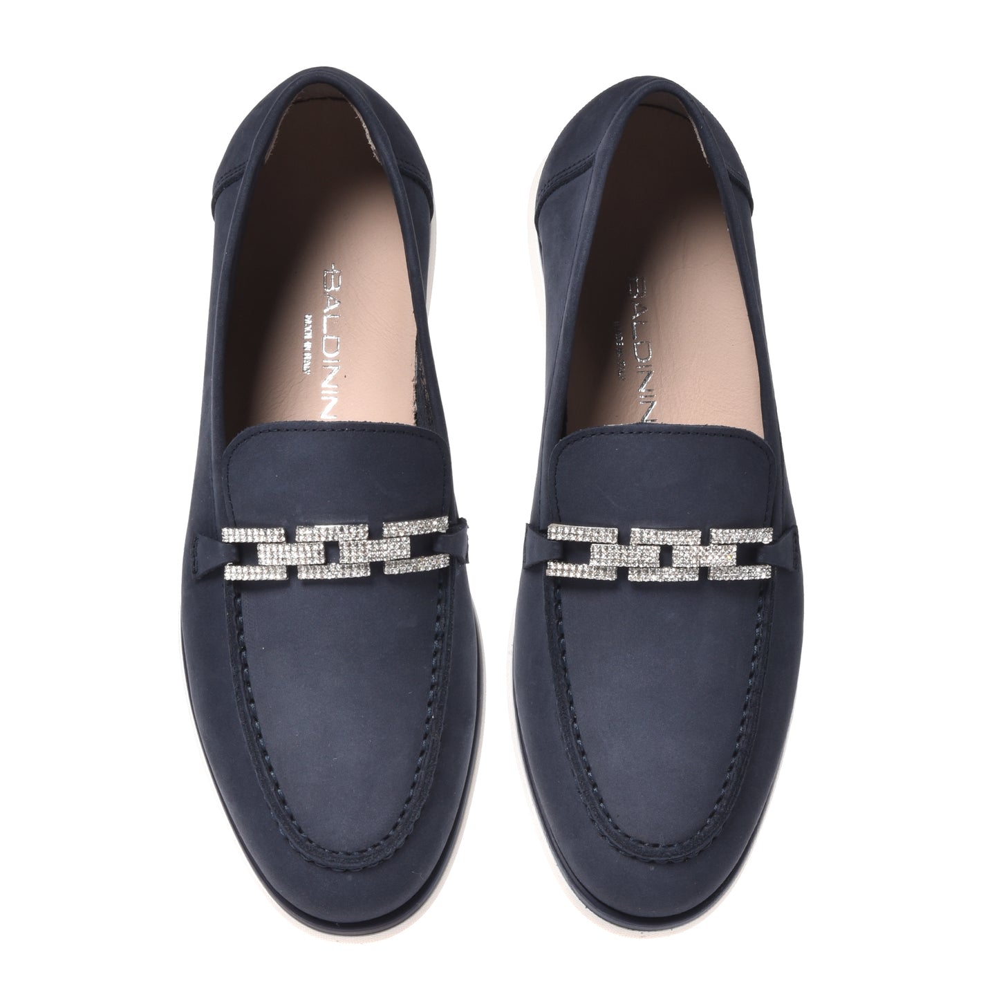 Mocassino in nabuk blu scuro
