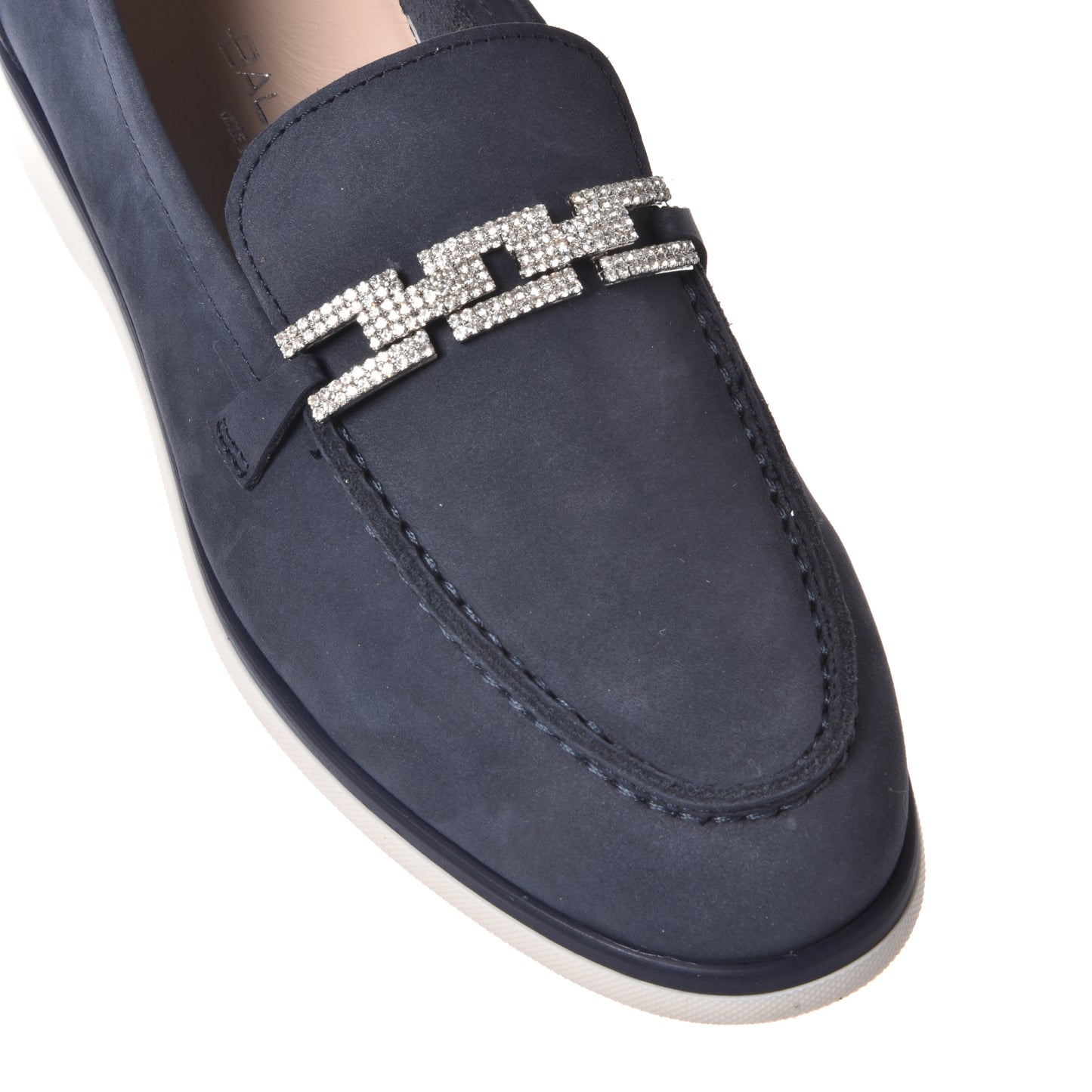 Mocassino in nabuk blu scuro