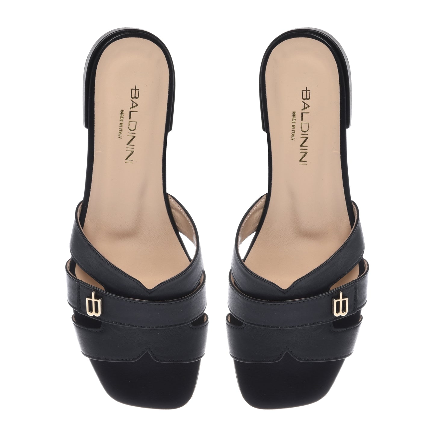 Mule en nappa noir