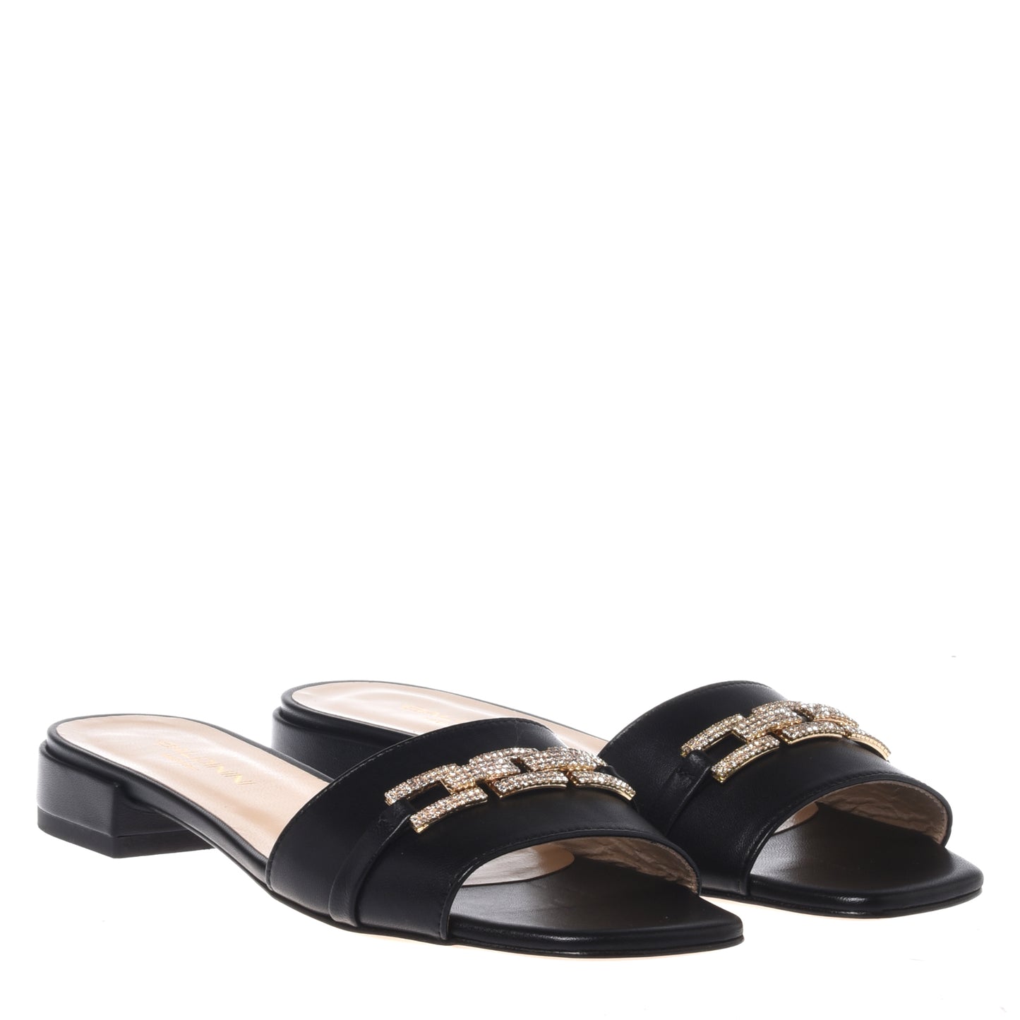 Mule en nappa noir