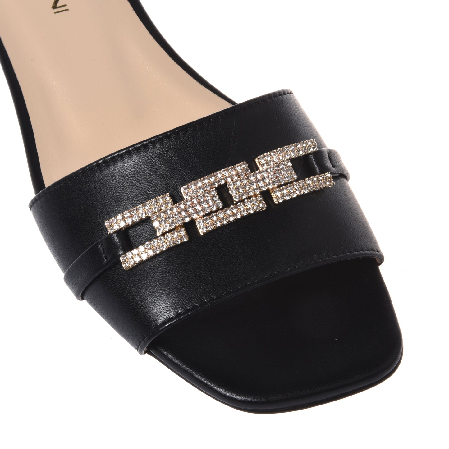 Mule en nappa noir