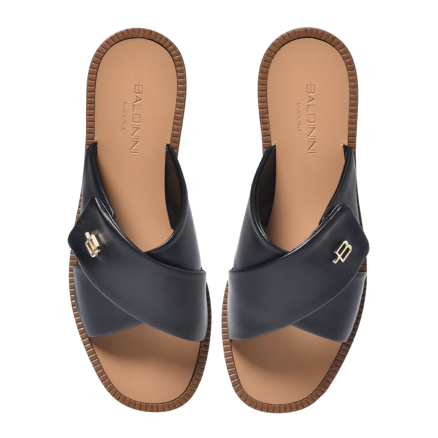 Mule en nappa noir