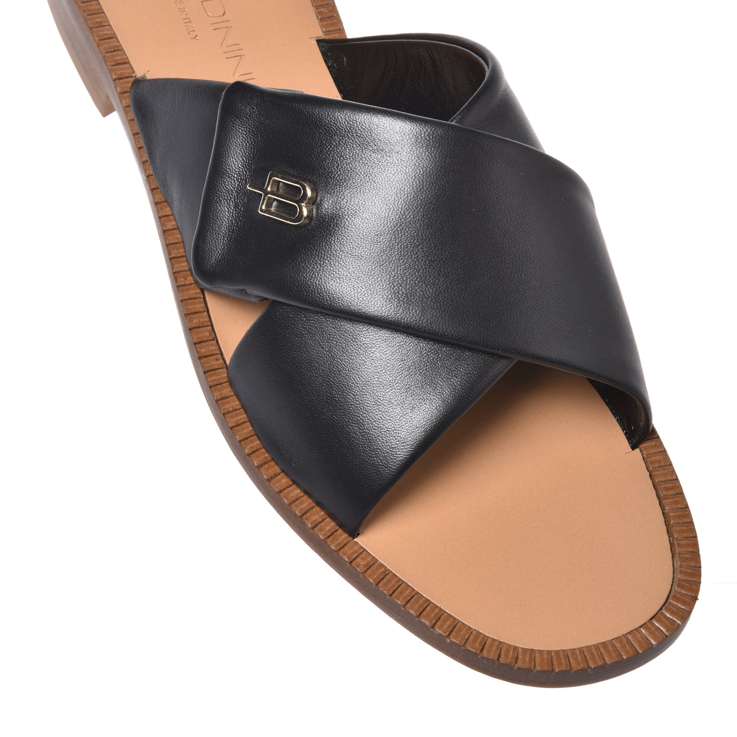 Mule en nappa noir