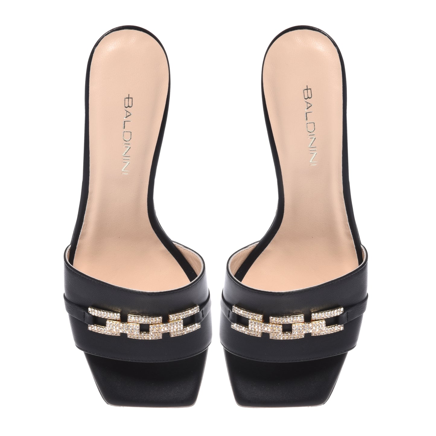 Mule en cuir nappa noir
