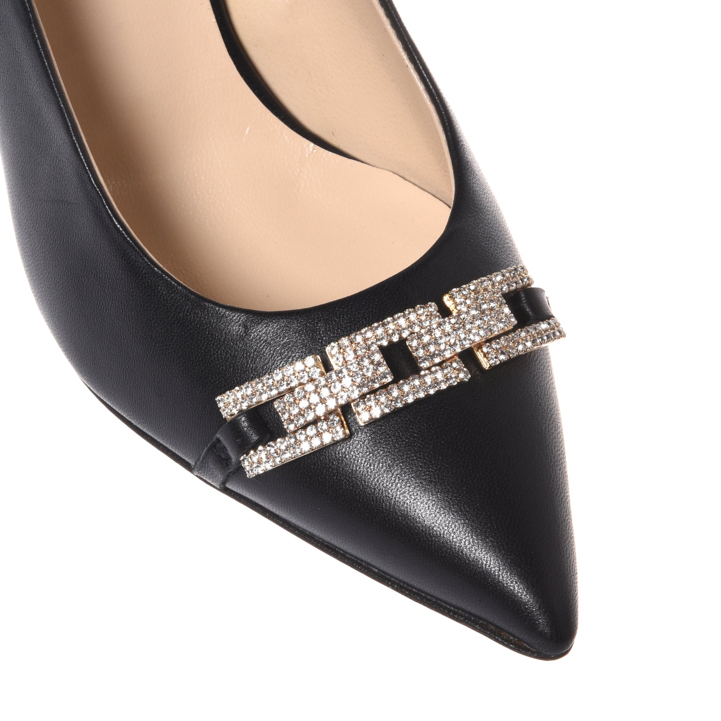 Slingback in nappa nera