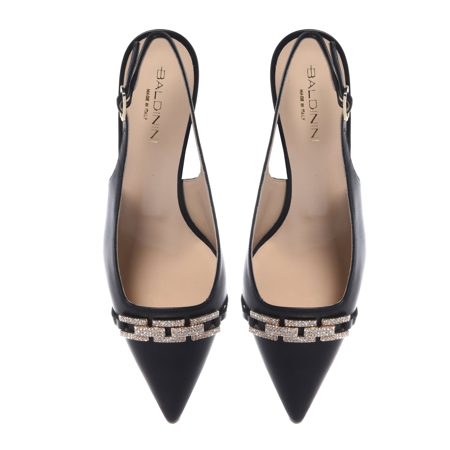 Slingback en nappa noir