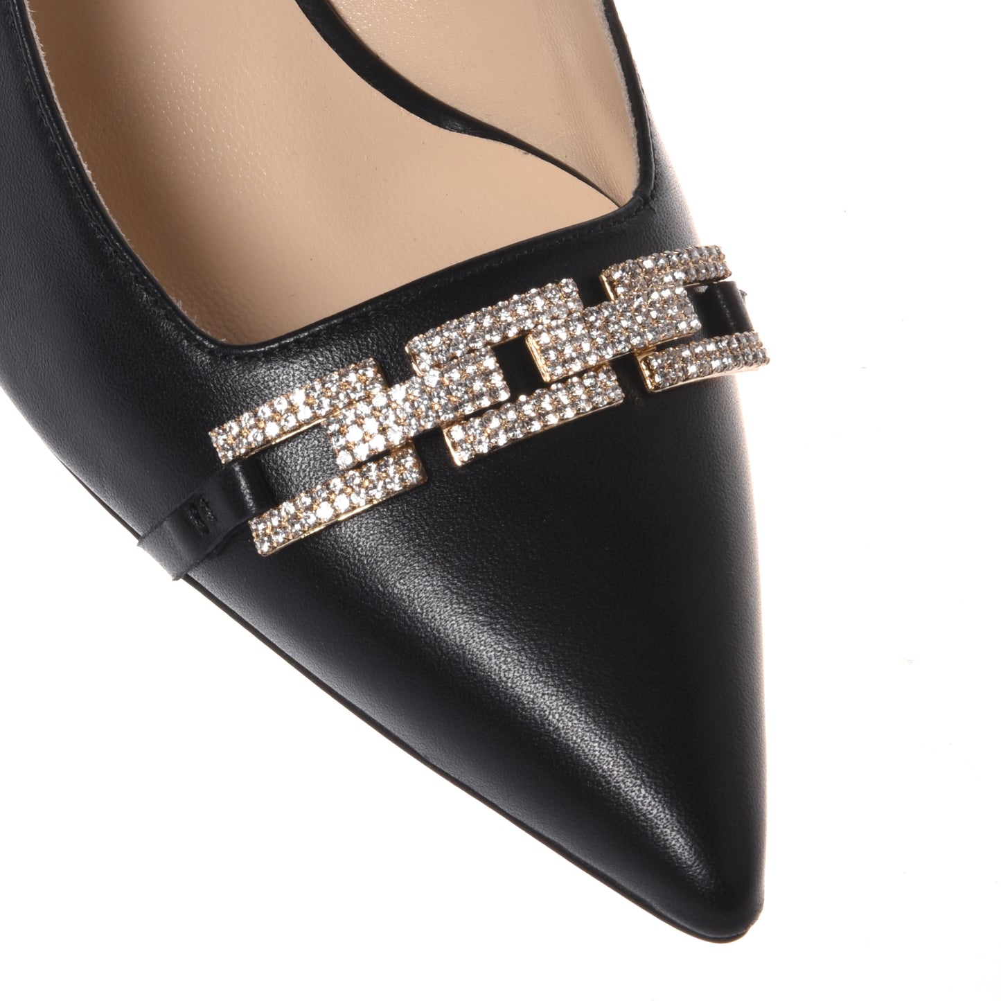 Slingback en nappa noir