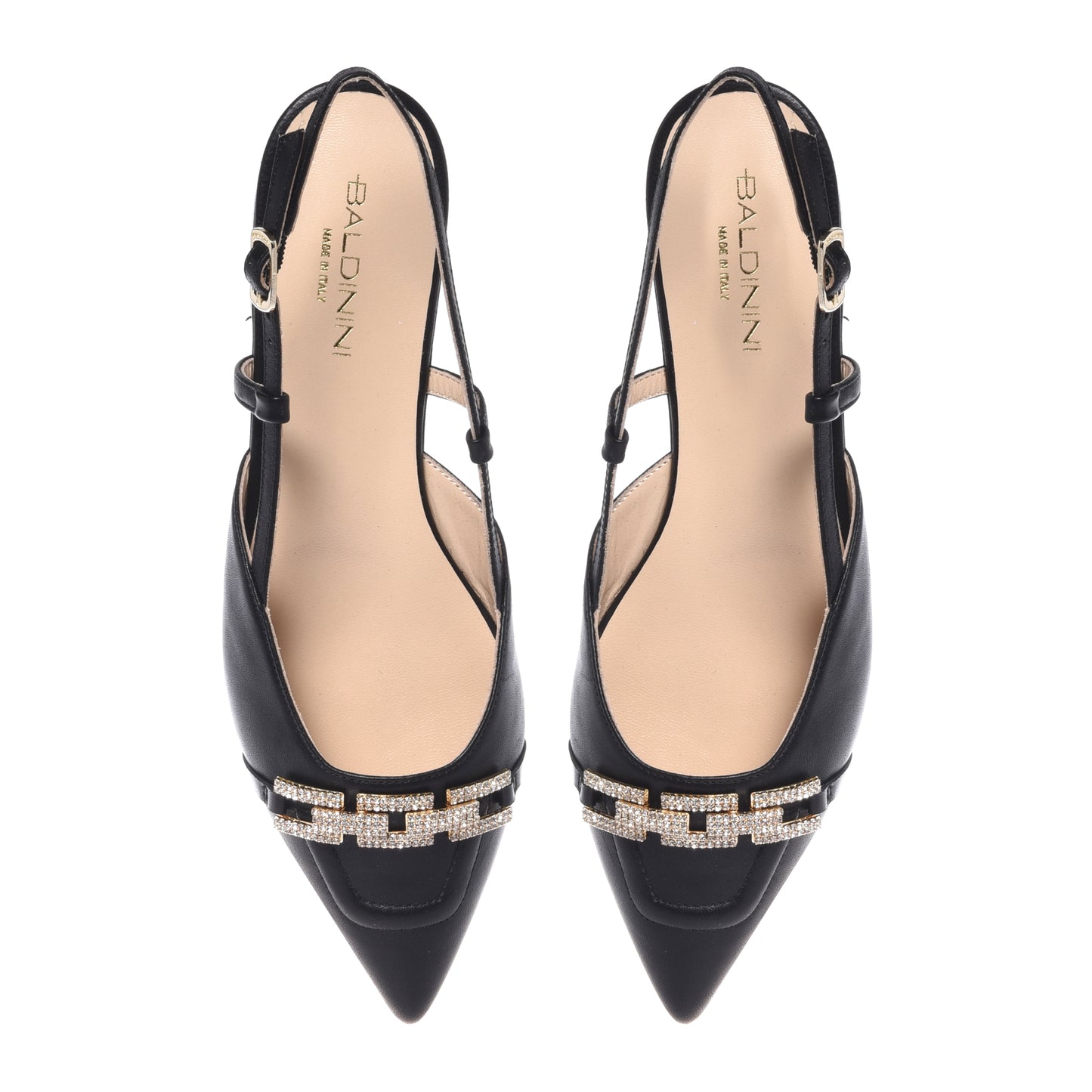 Slingback en nappa noir