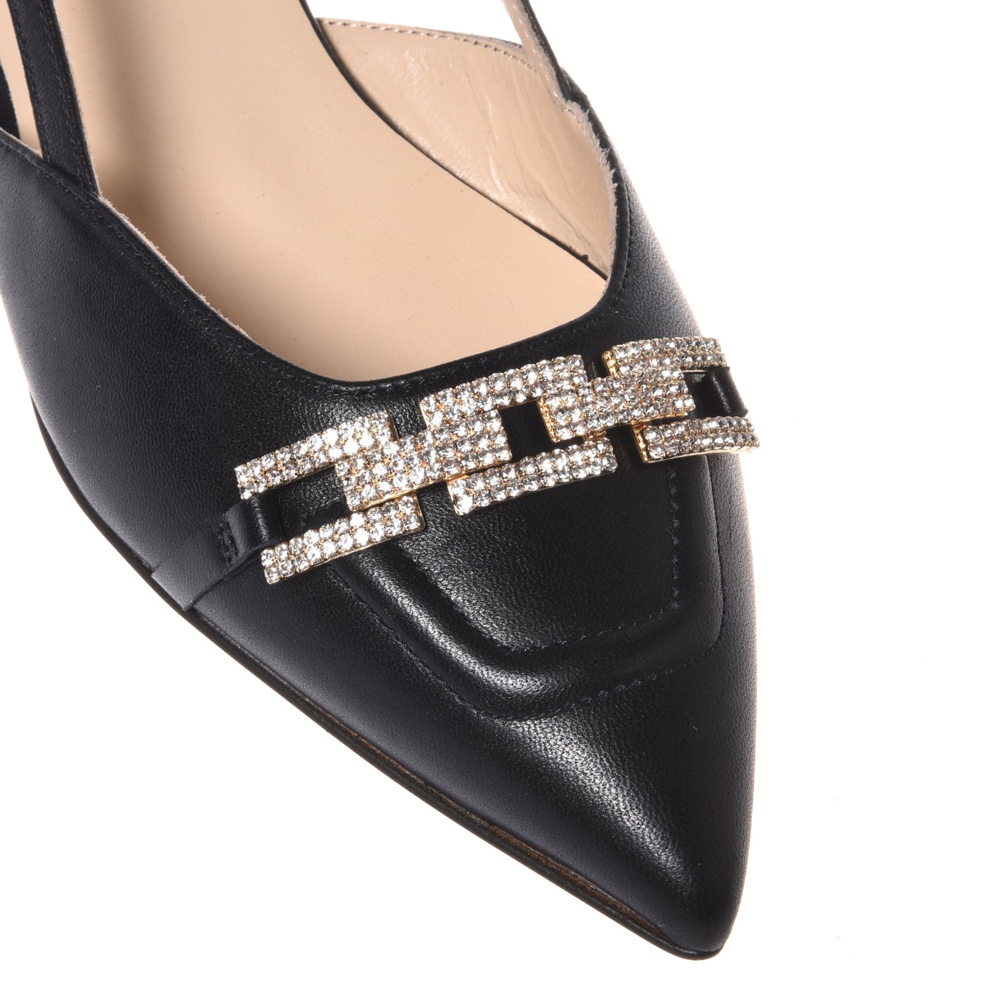Slingback en nappa noir