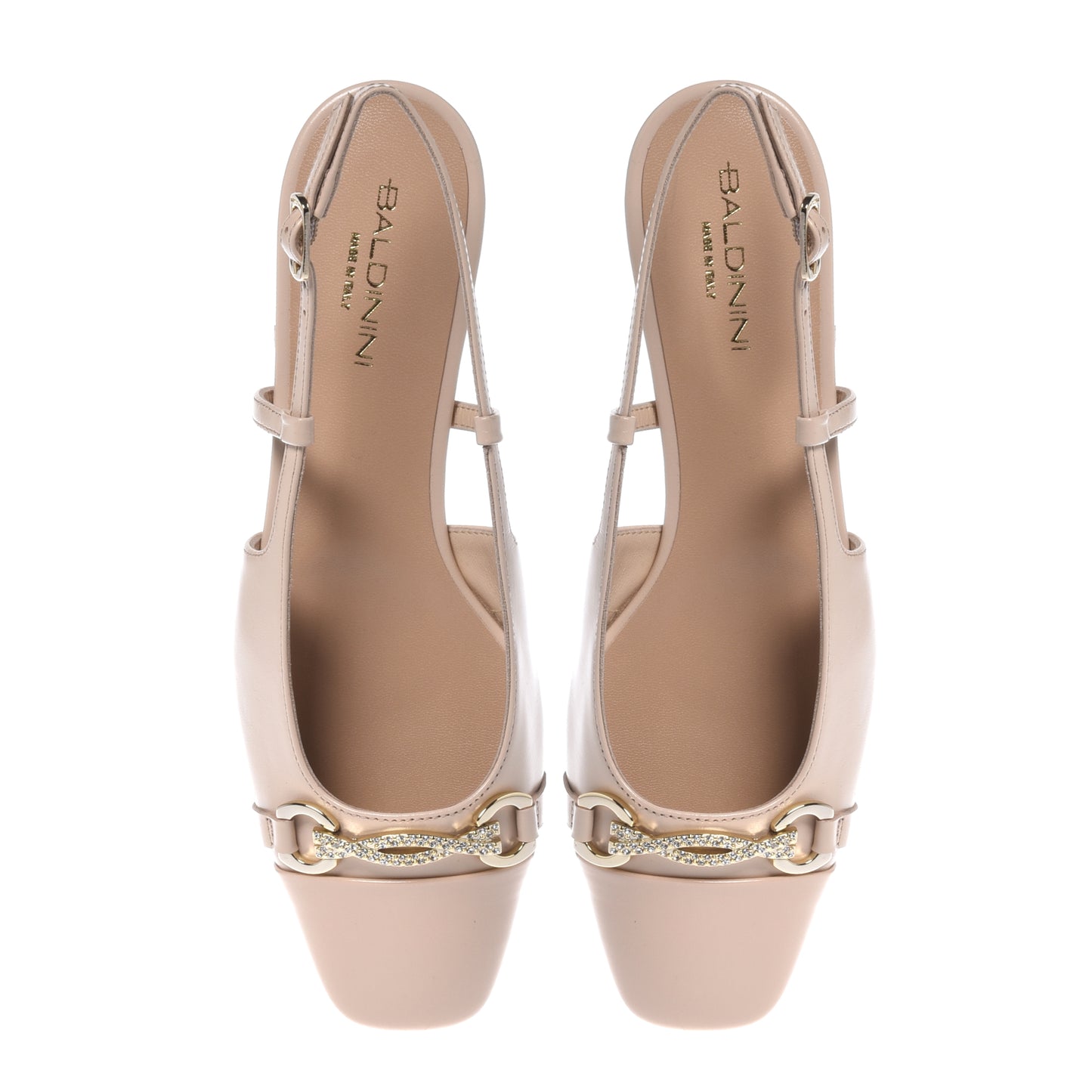 Slingback in vernice e nappa rosa