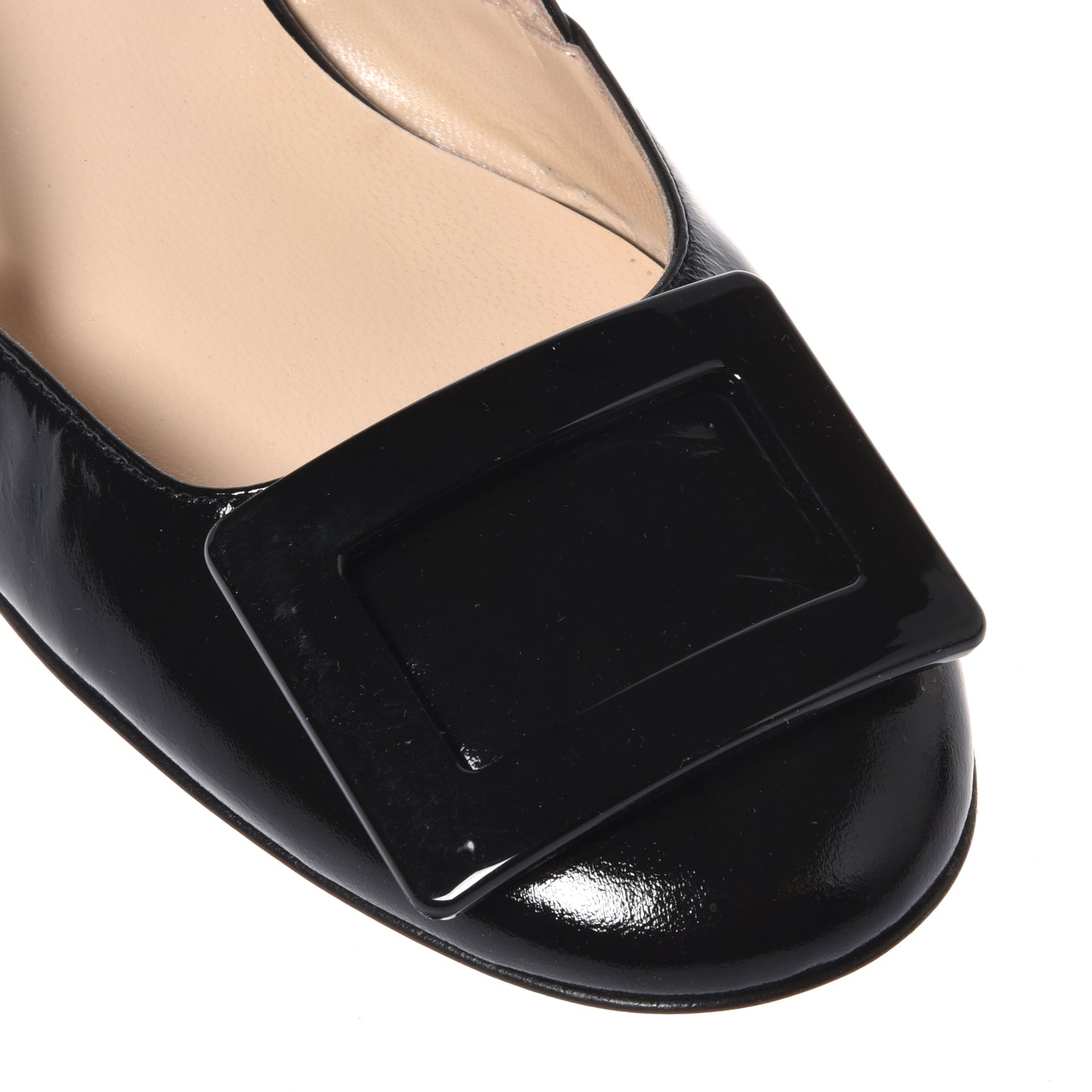 Slingback en vernis noir