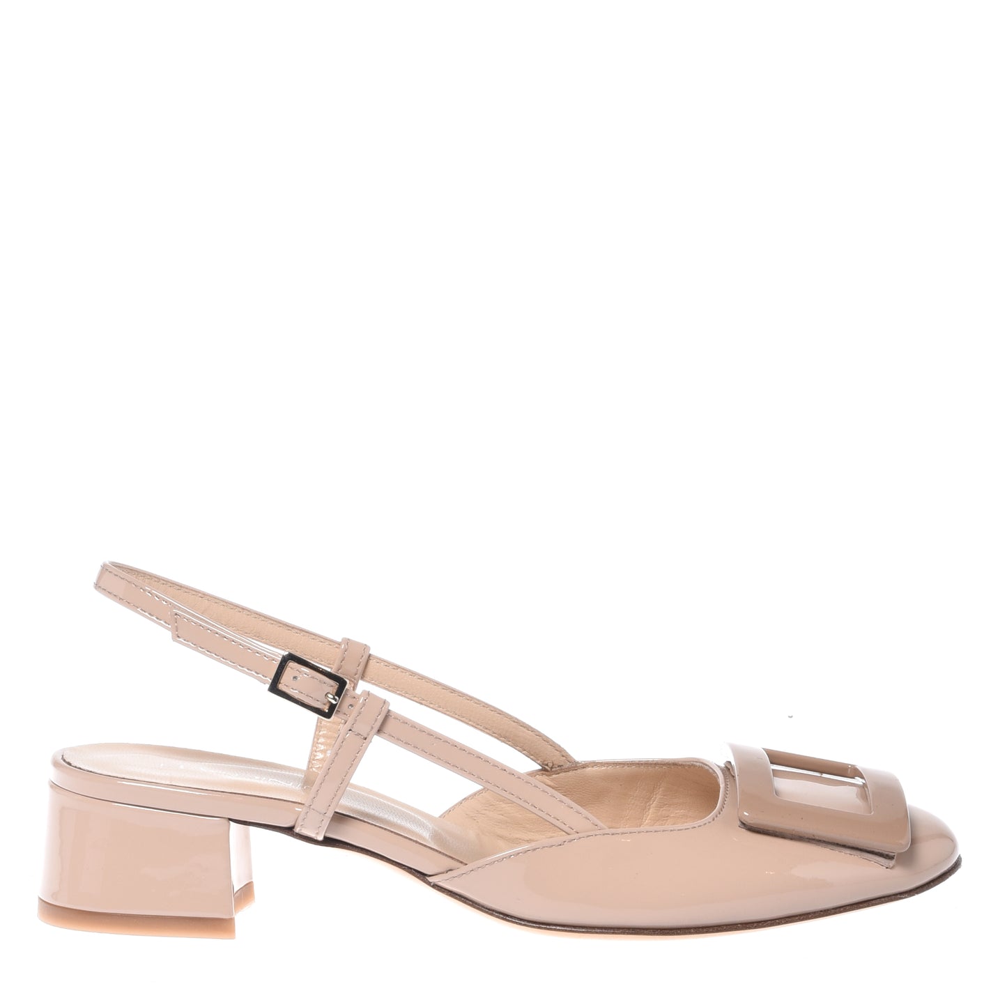 Slingback en vernis Rose