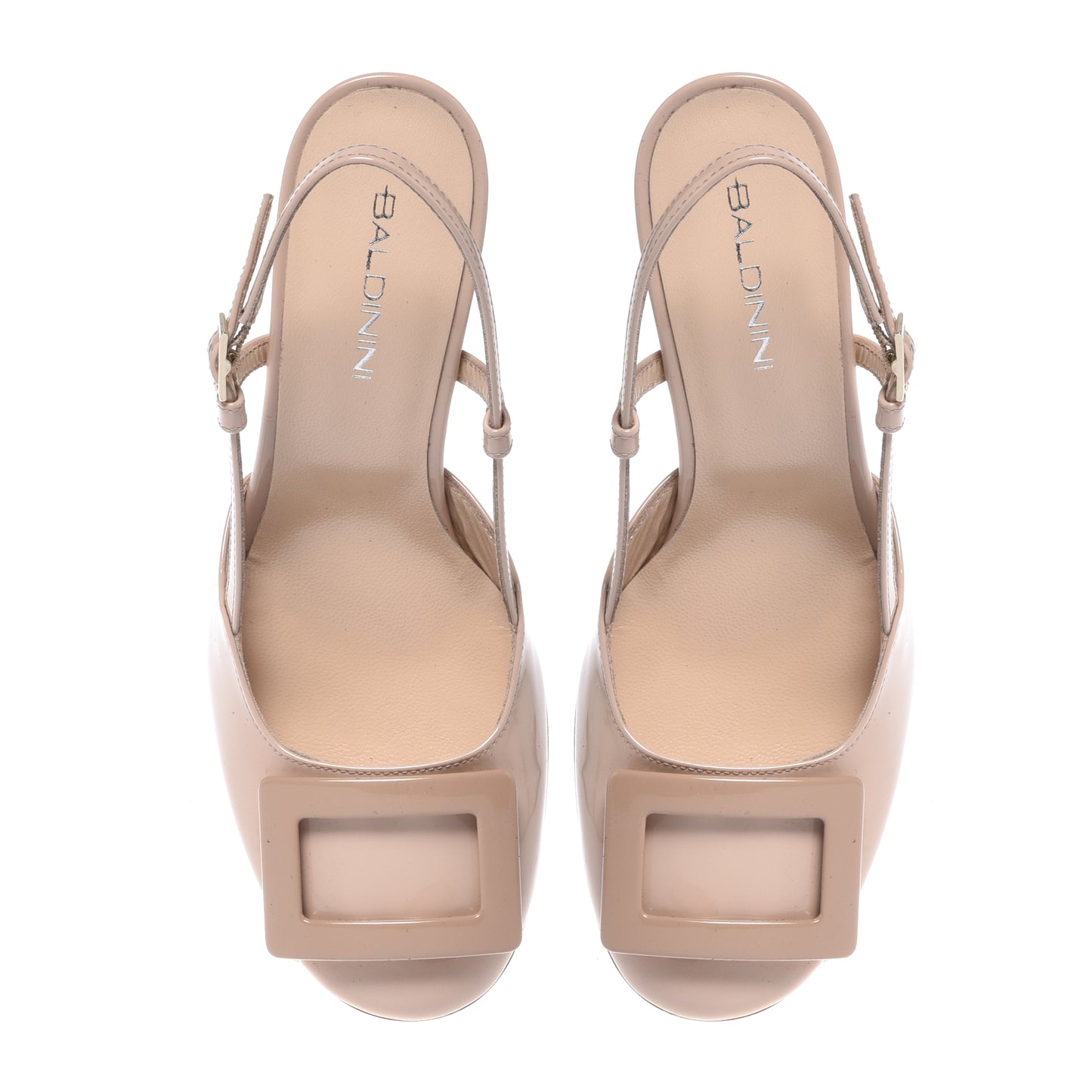 Slingback in vernice rosa