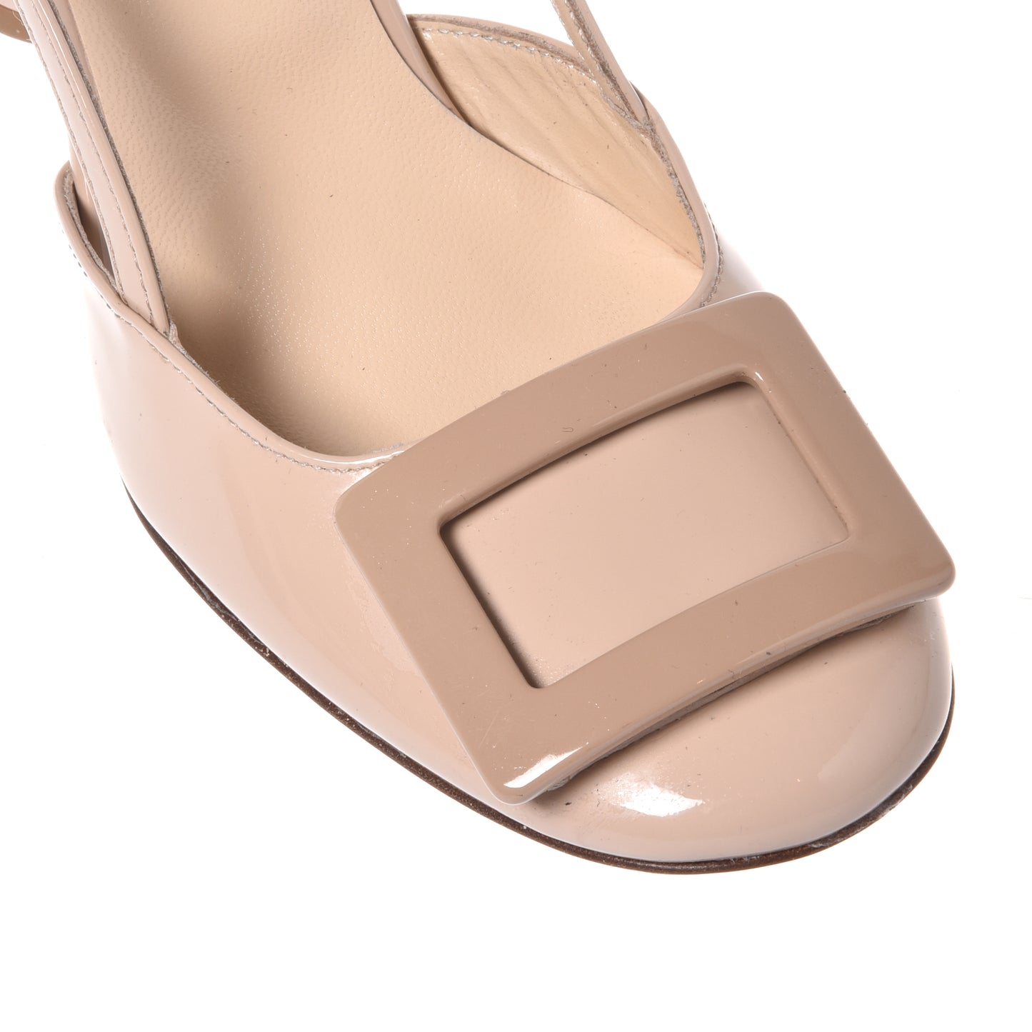 Slingback in vernice rosa