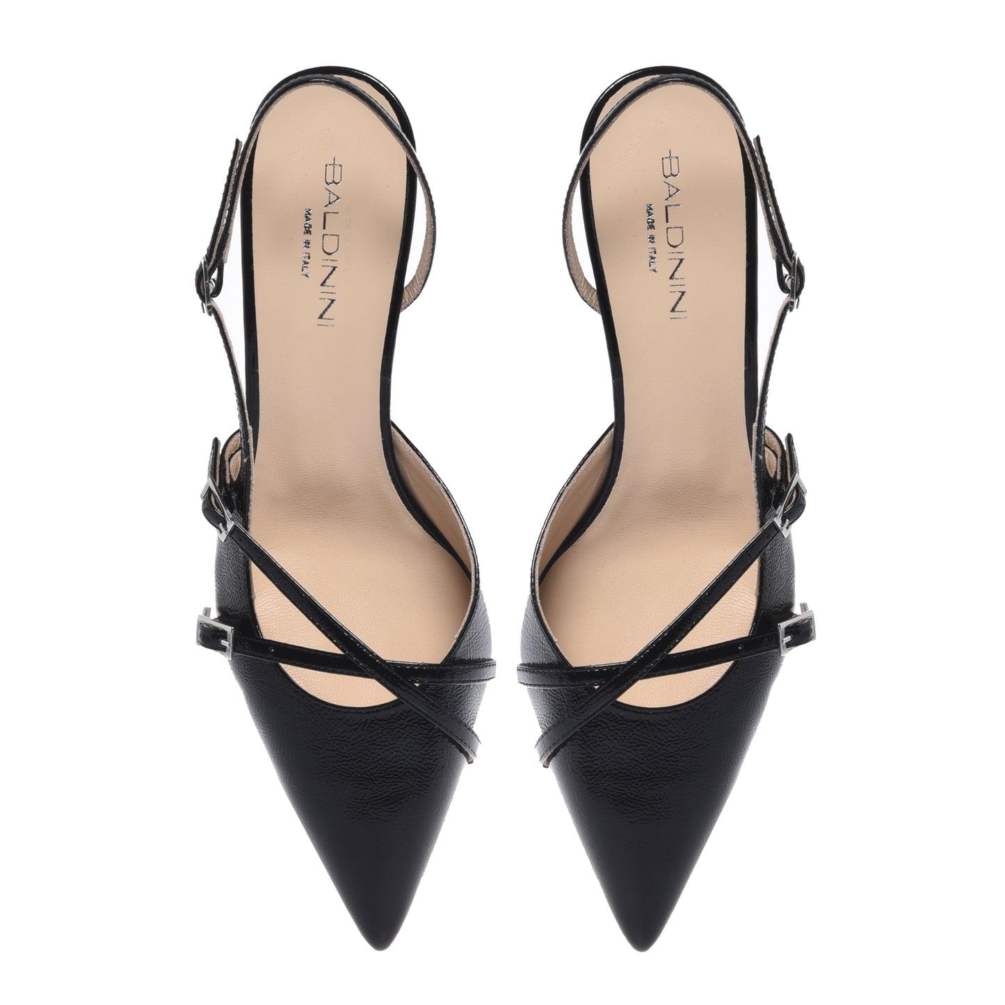 Slingback en naplak noir