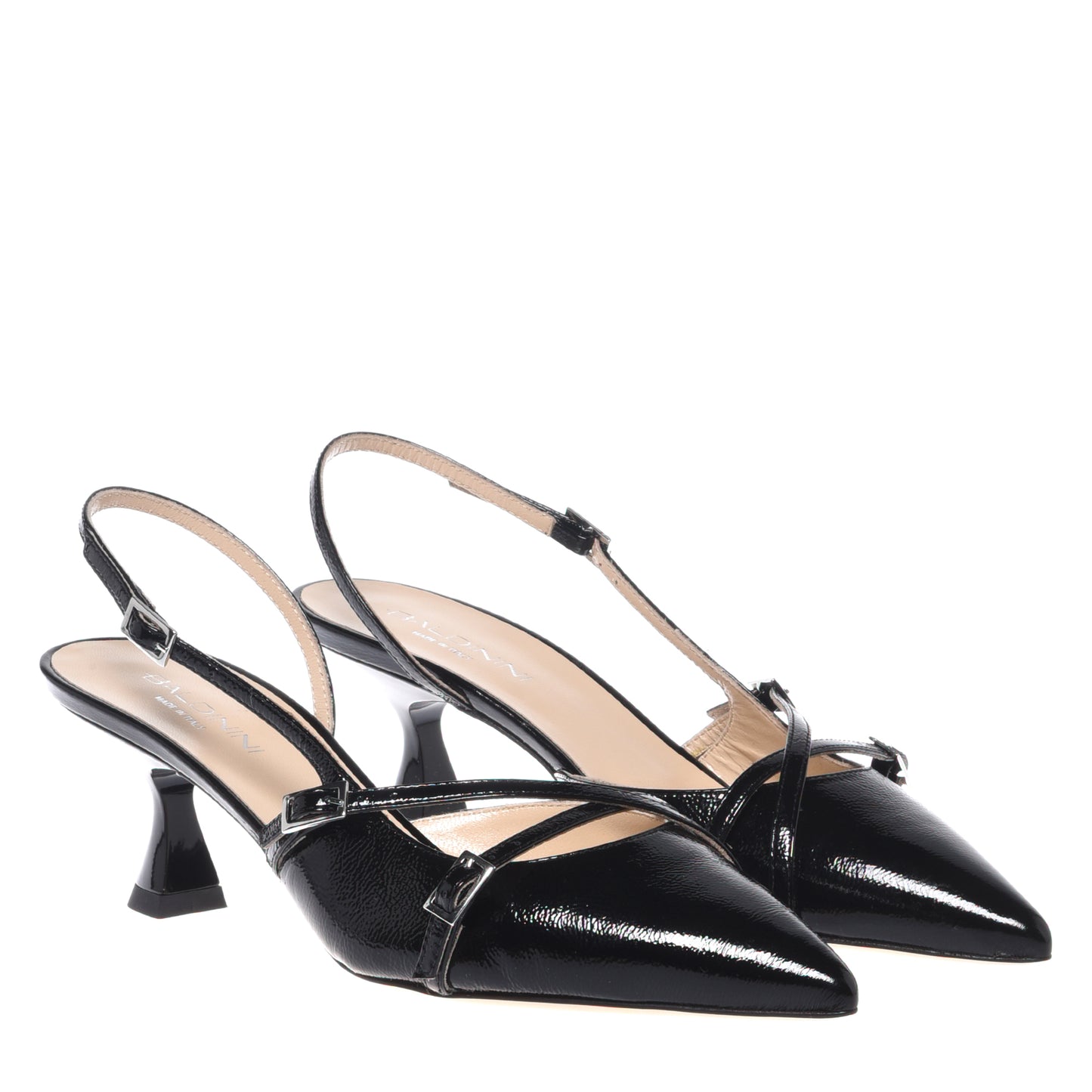 Slingback en naplak noir