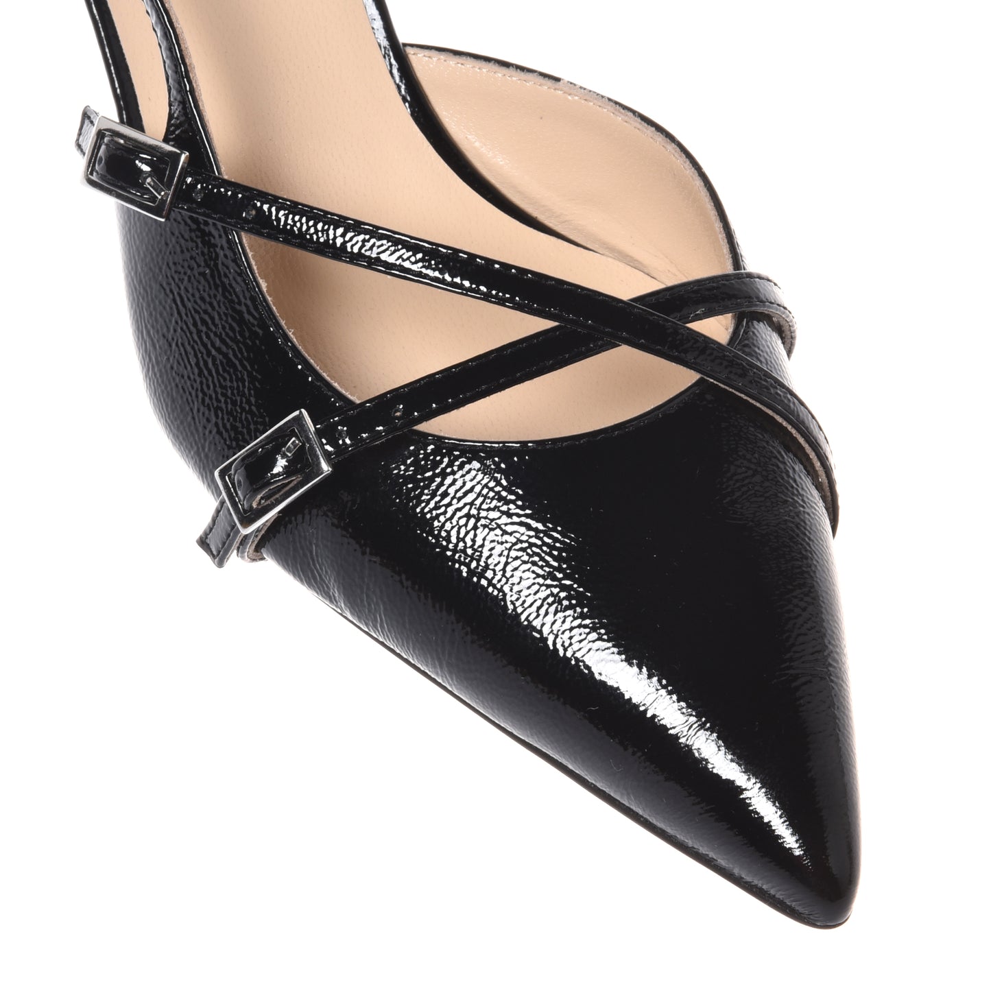 Slingback en naplak noir