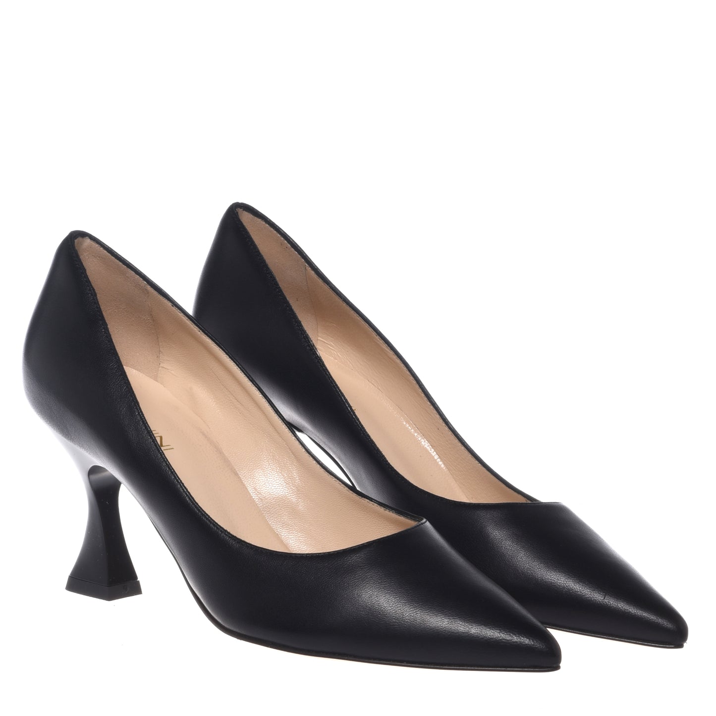 Décolleté in nappa nera