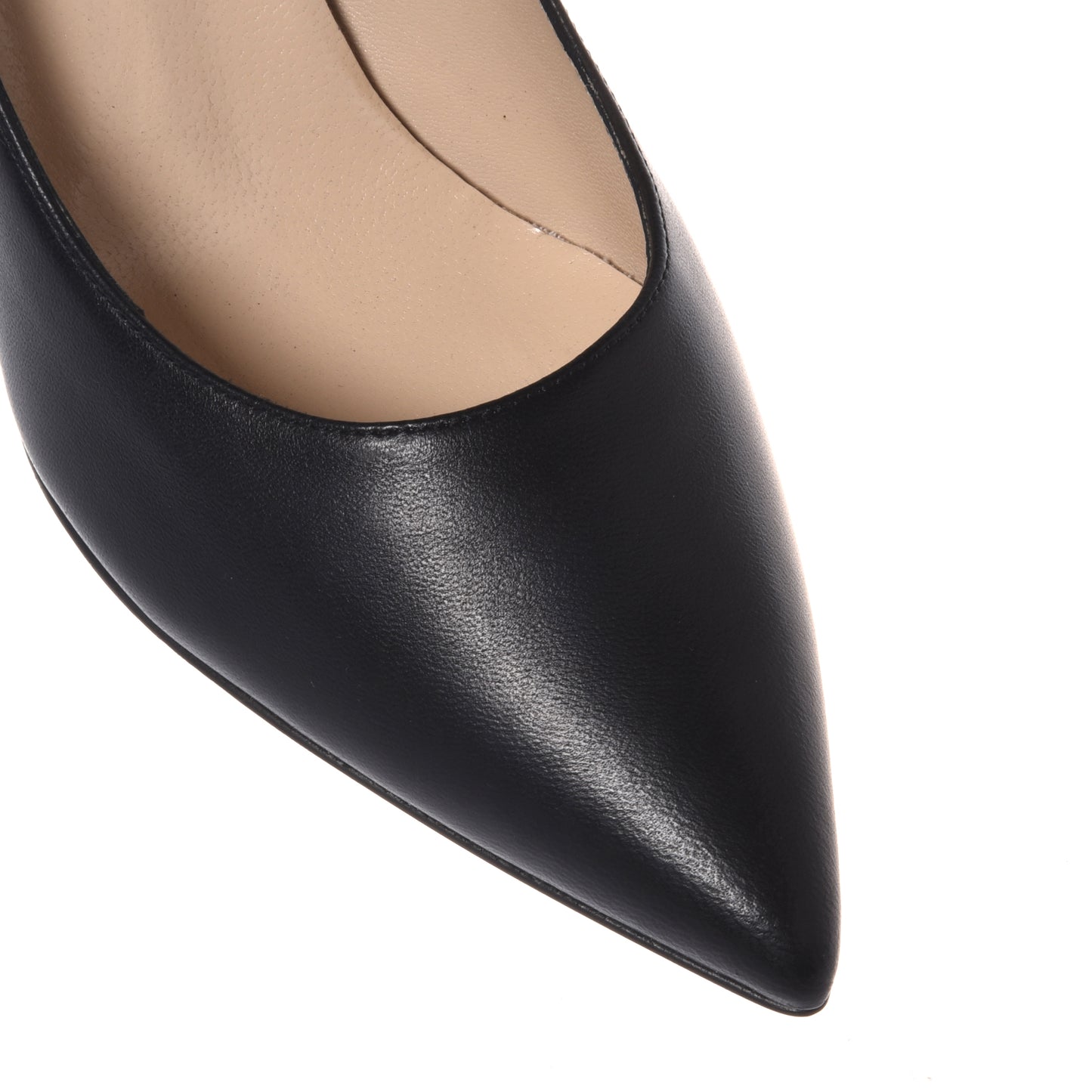 Décolleté in nappa nera