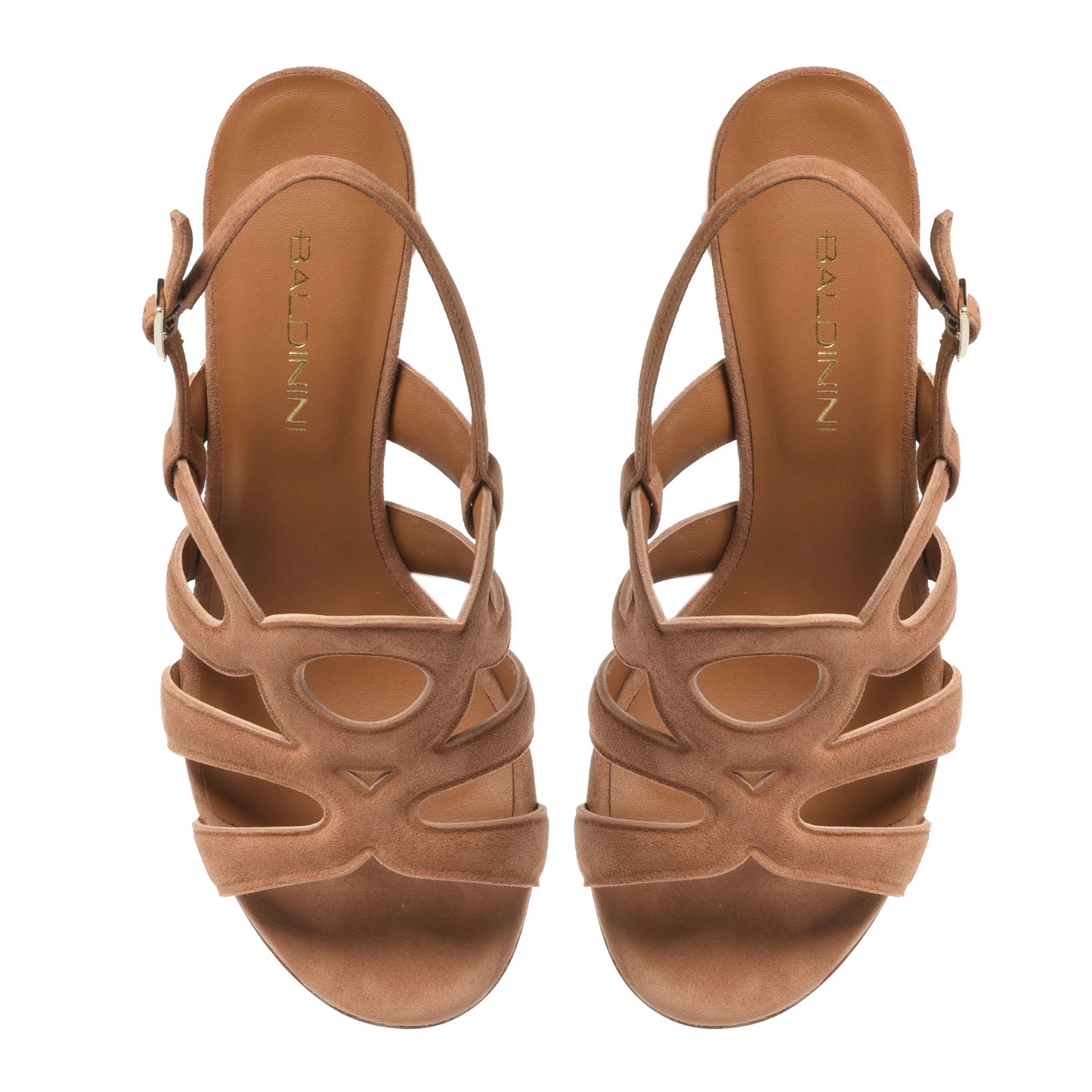 Sandale en daim couleur cuir naturel