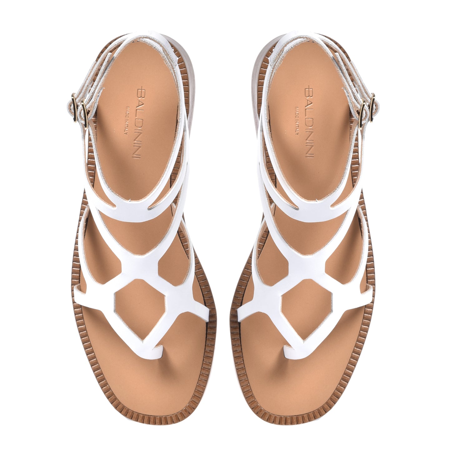 Sandale en nappa blanc