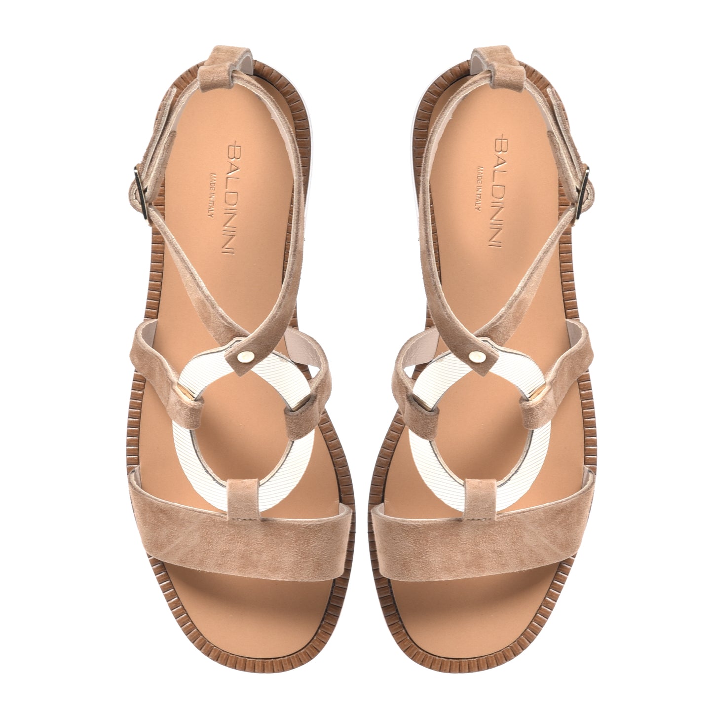 Sandale en daim beige