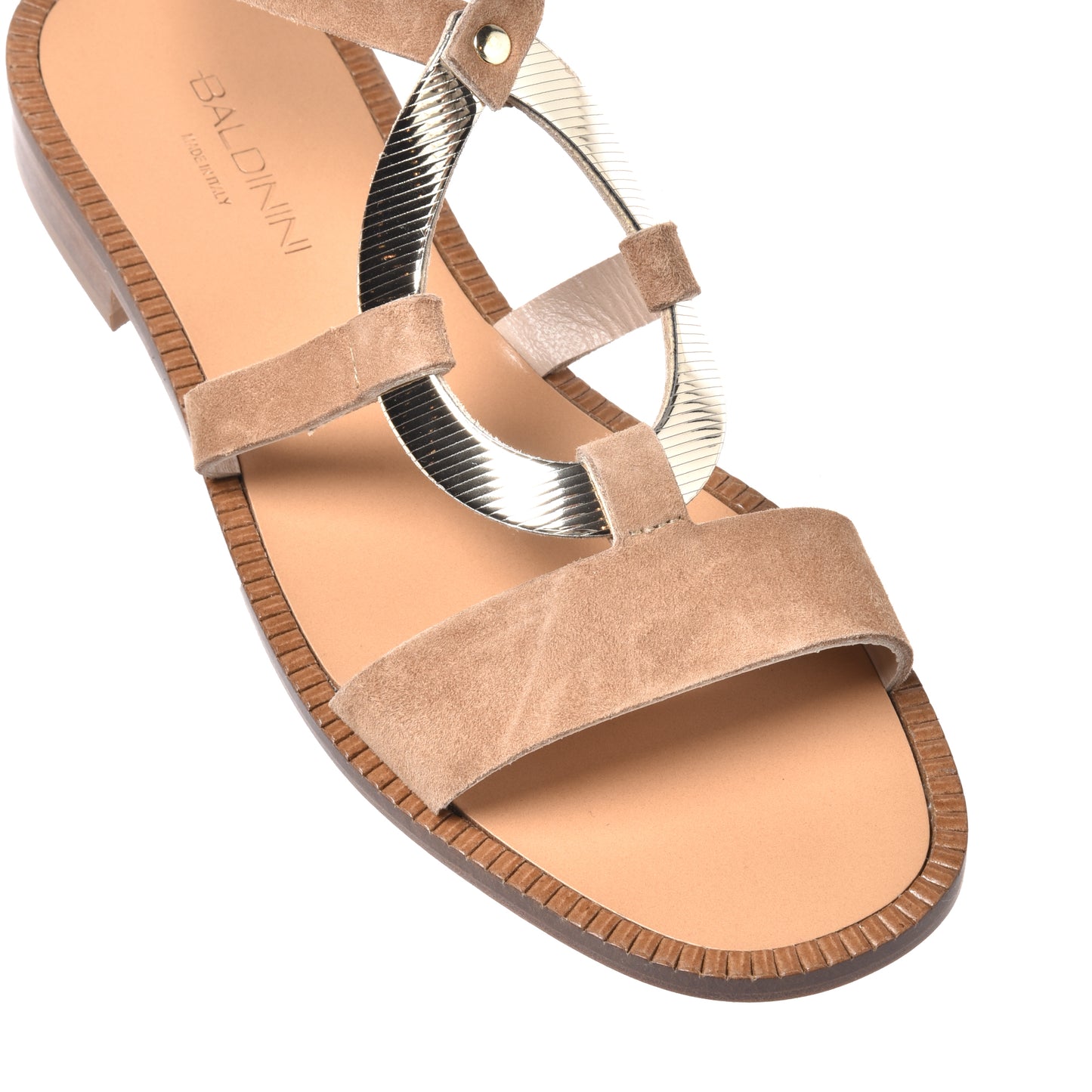 Sandale en daim beige