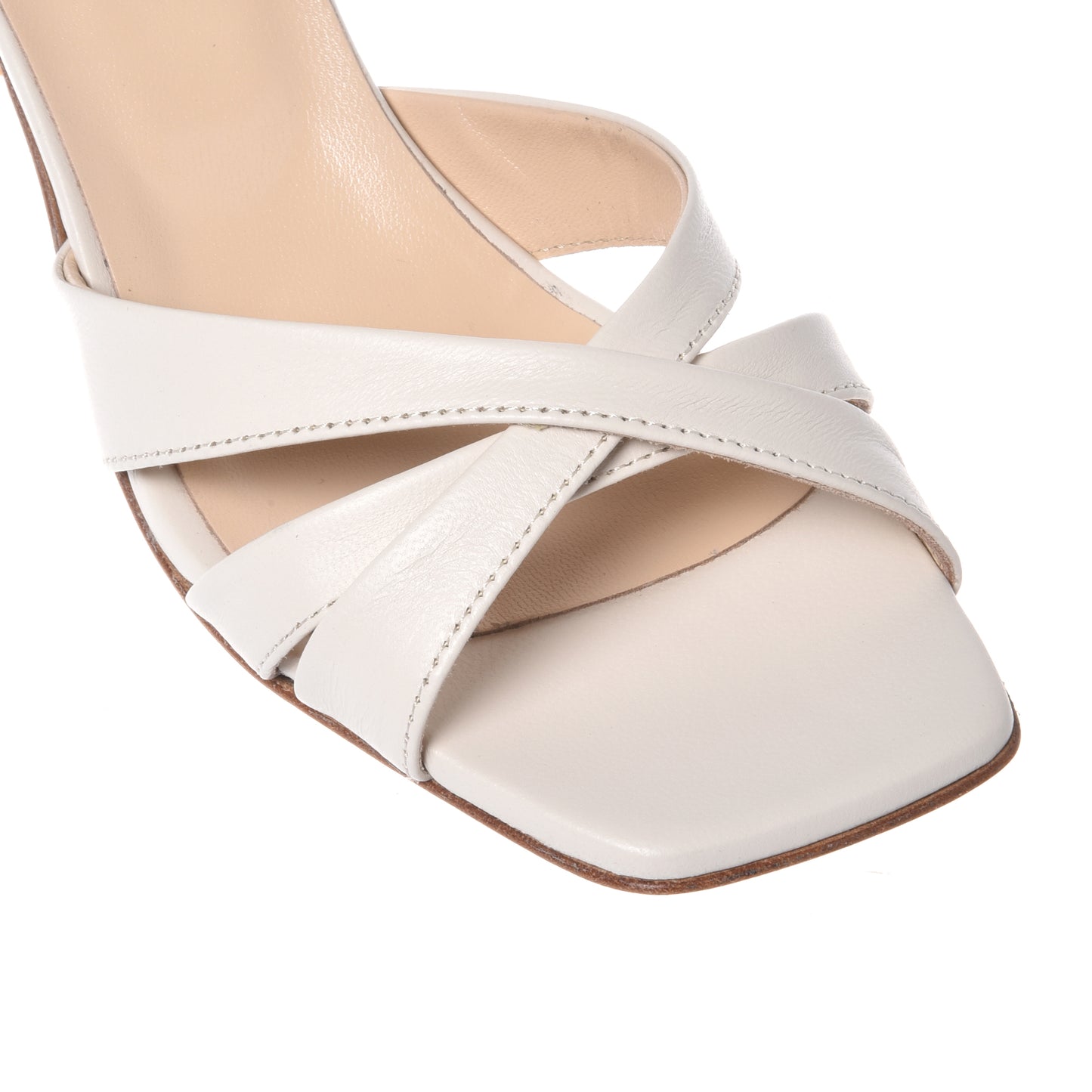 Sandale en nappa blanc cassé