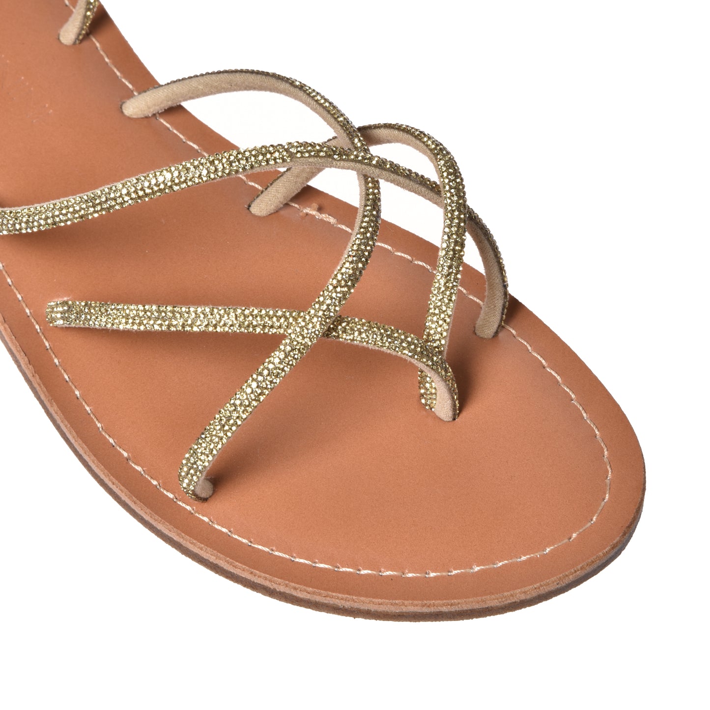 Gold glitter sandal
