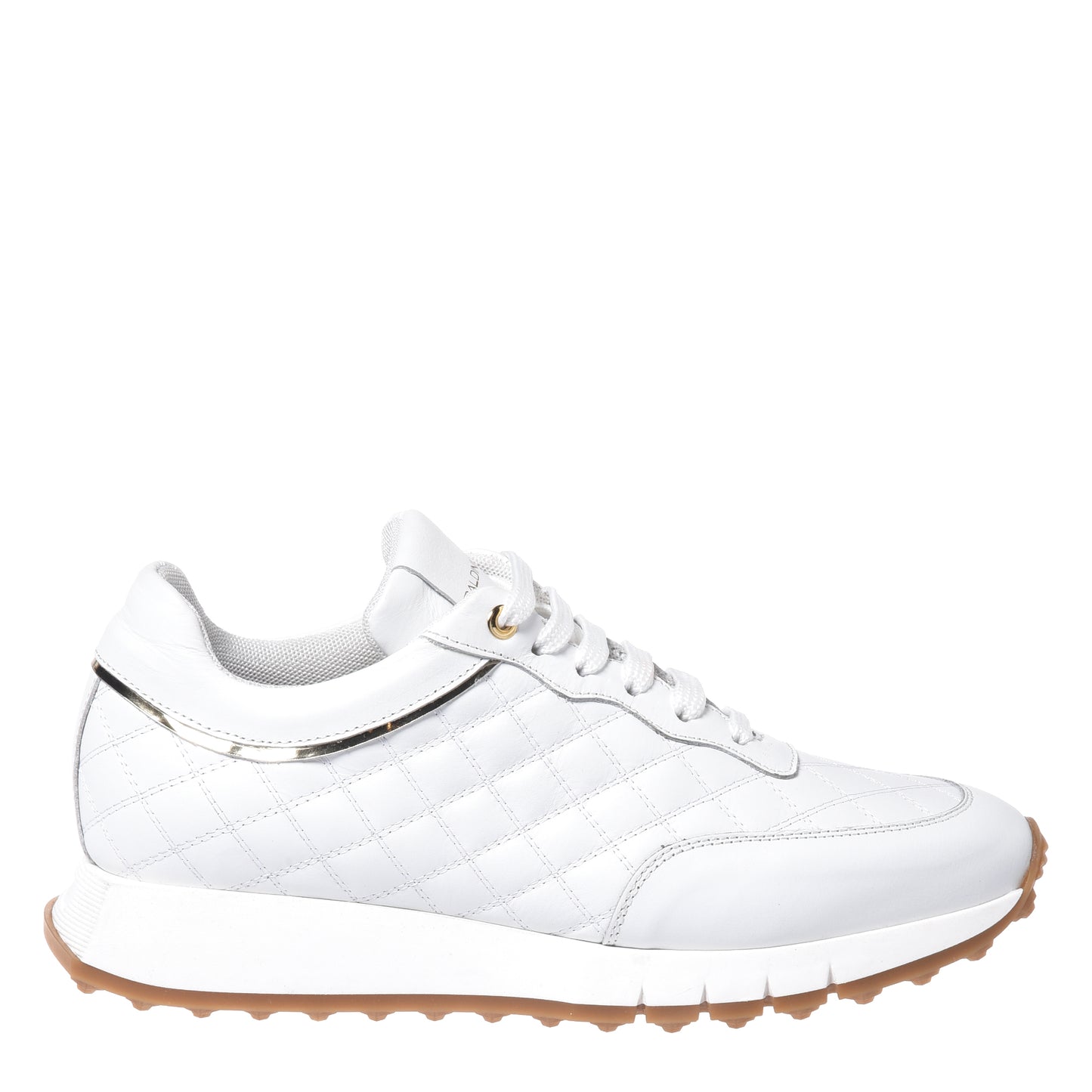 Sneaker en nappa matelassé blanc
