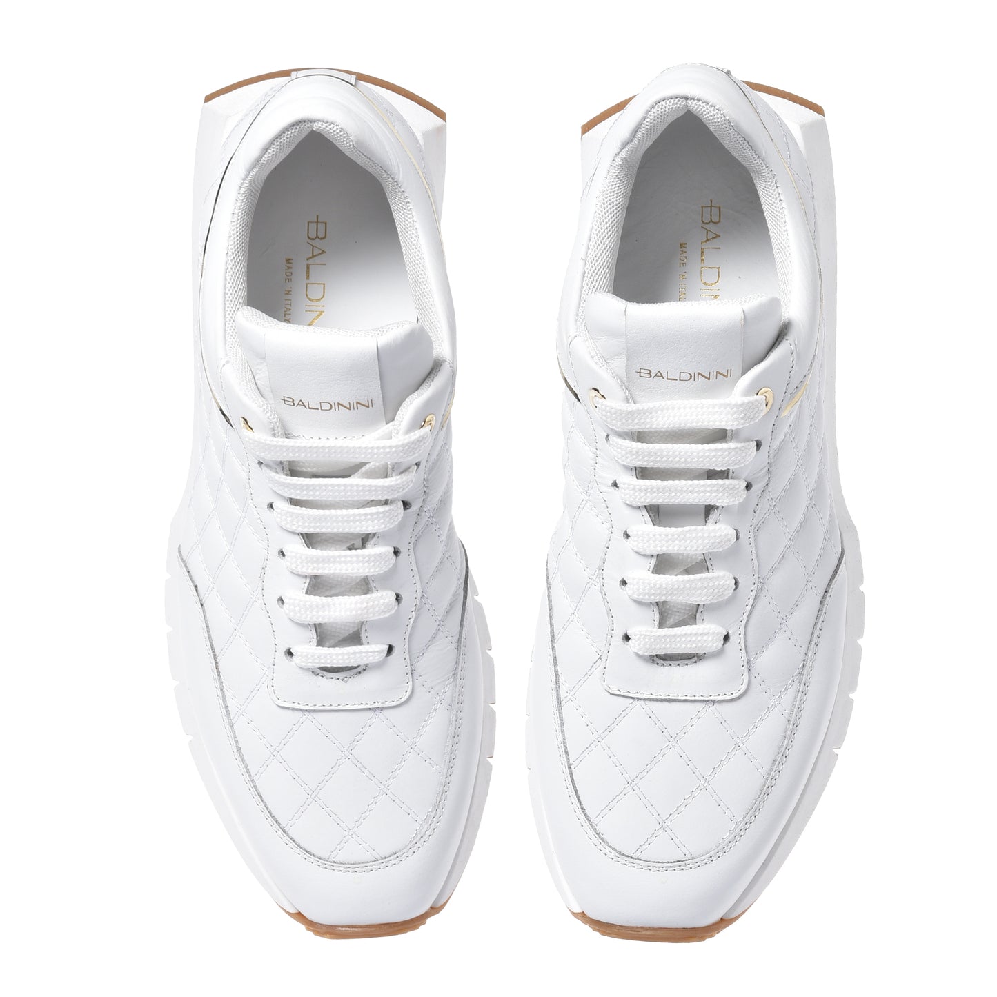 Sneaker en nappa matelassé blanc