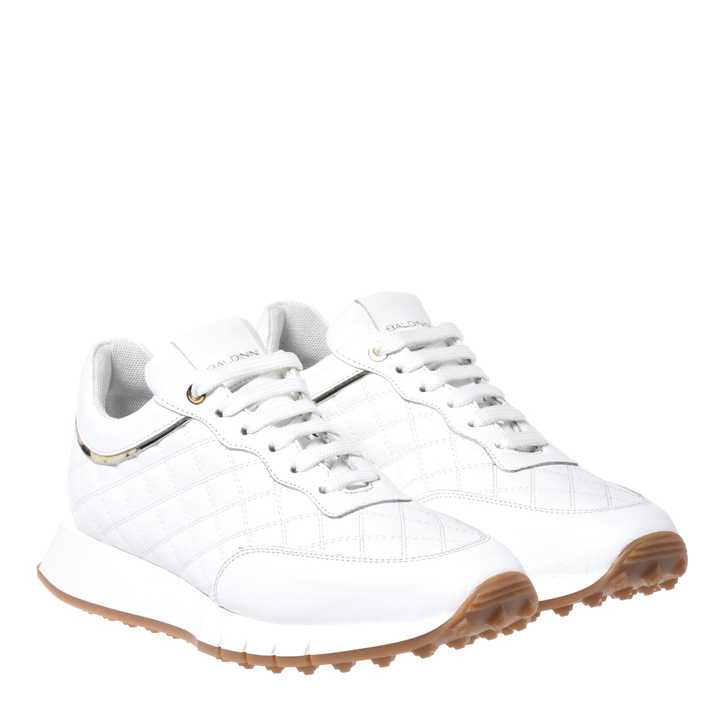 Sneaker en nappa matelassé blanc