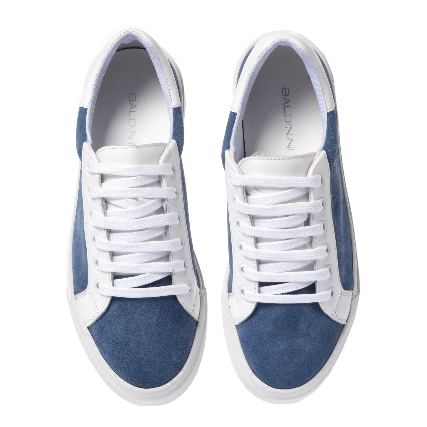 Sneaker en cuir suédé jean
