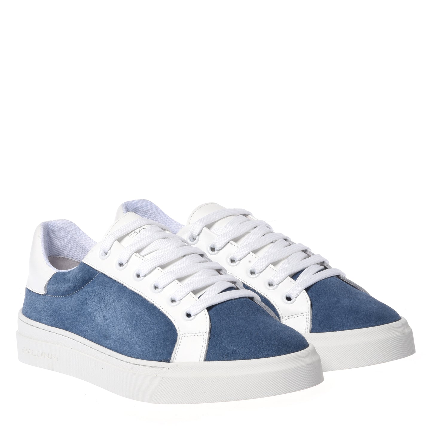 Sneaker en cuir suédé jean