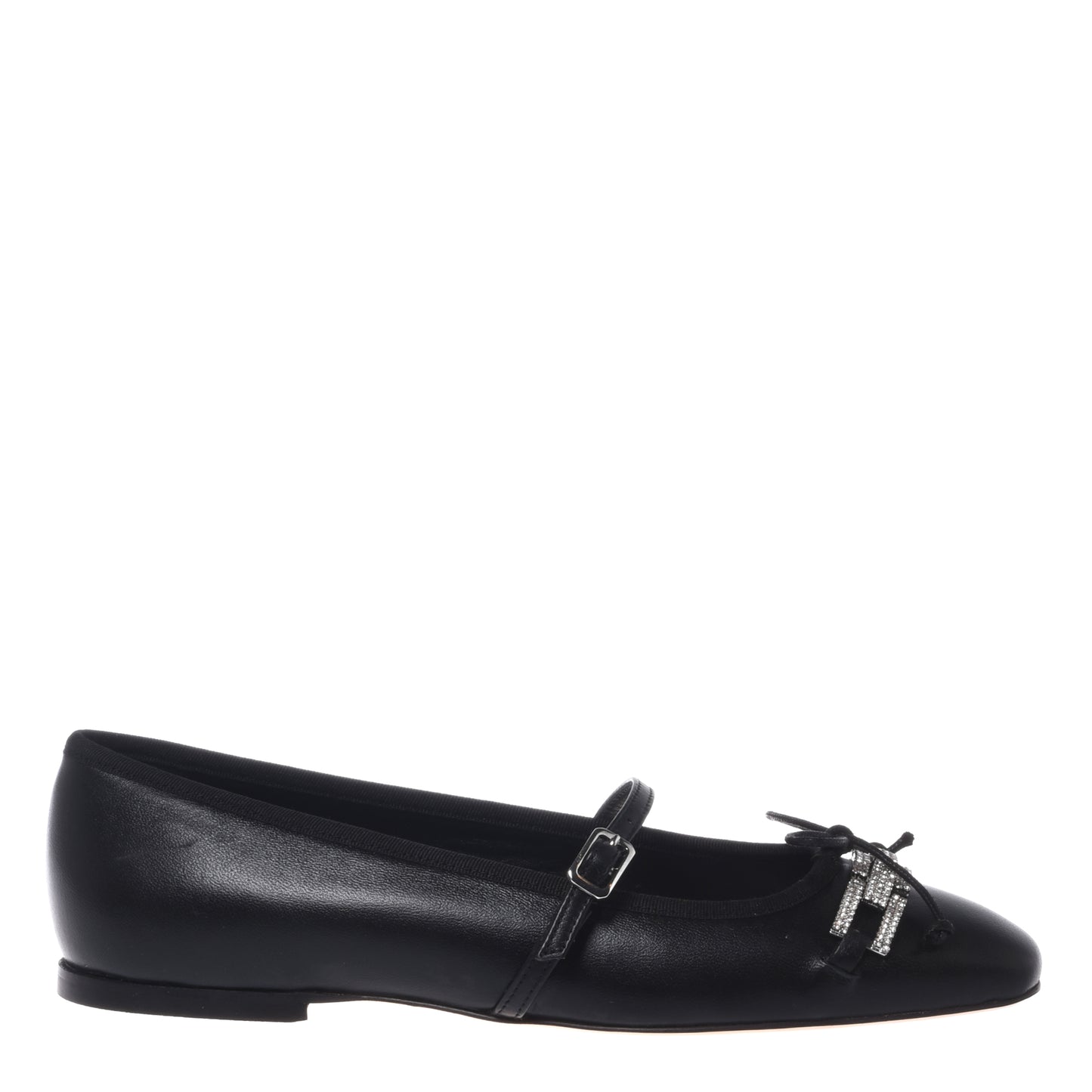 Black nappa ballerina